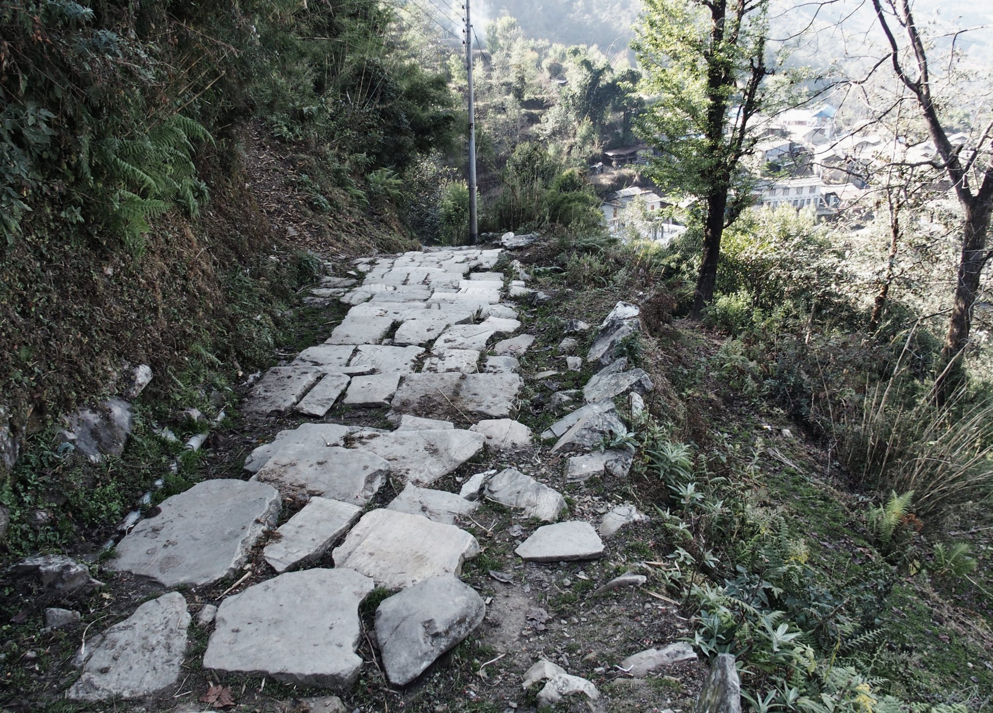 Treppen auf dem Annapurna Circuit