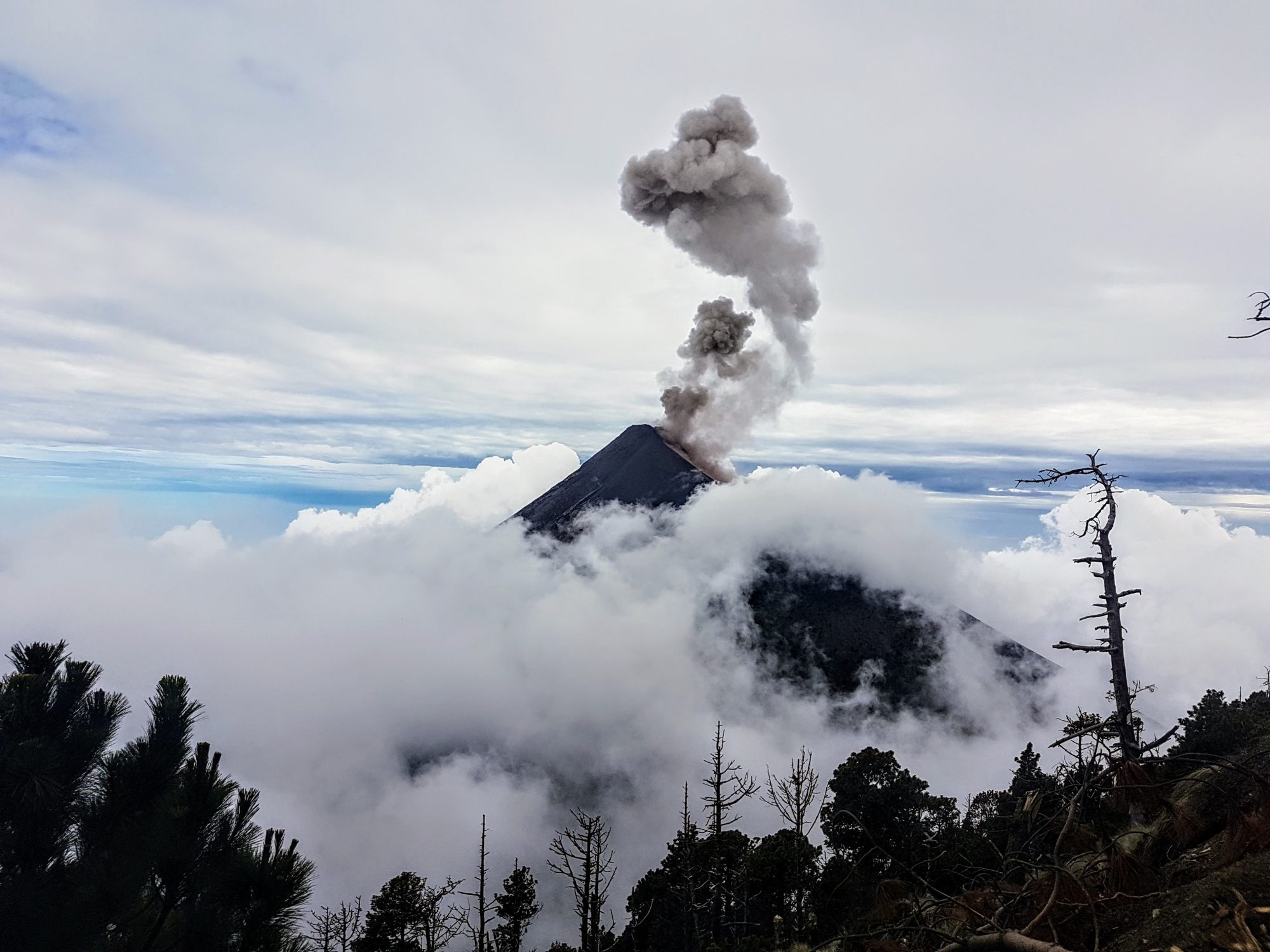 Aktiver Volcan De Fuego Lieblingsberg Highlight In Guatemala