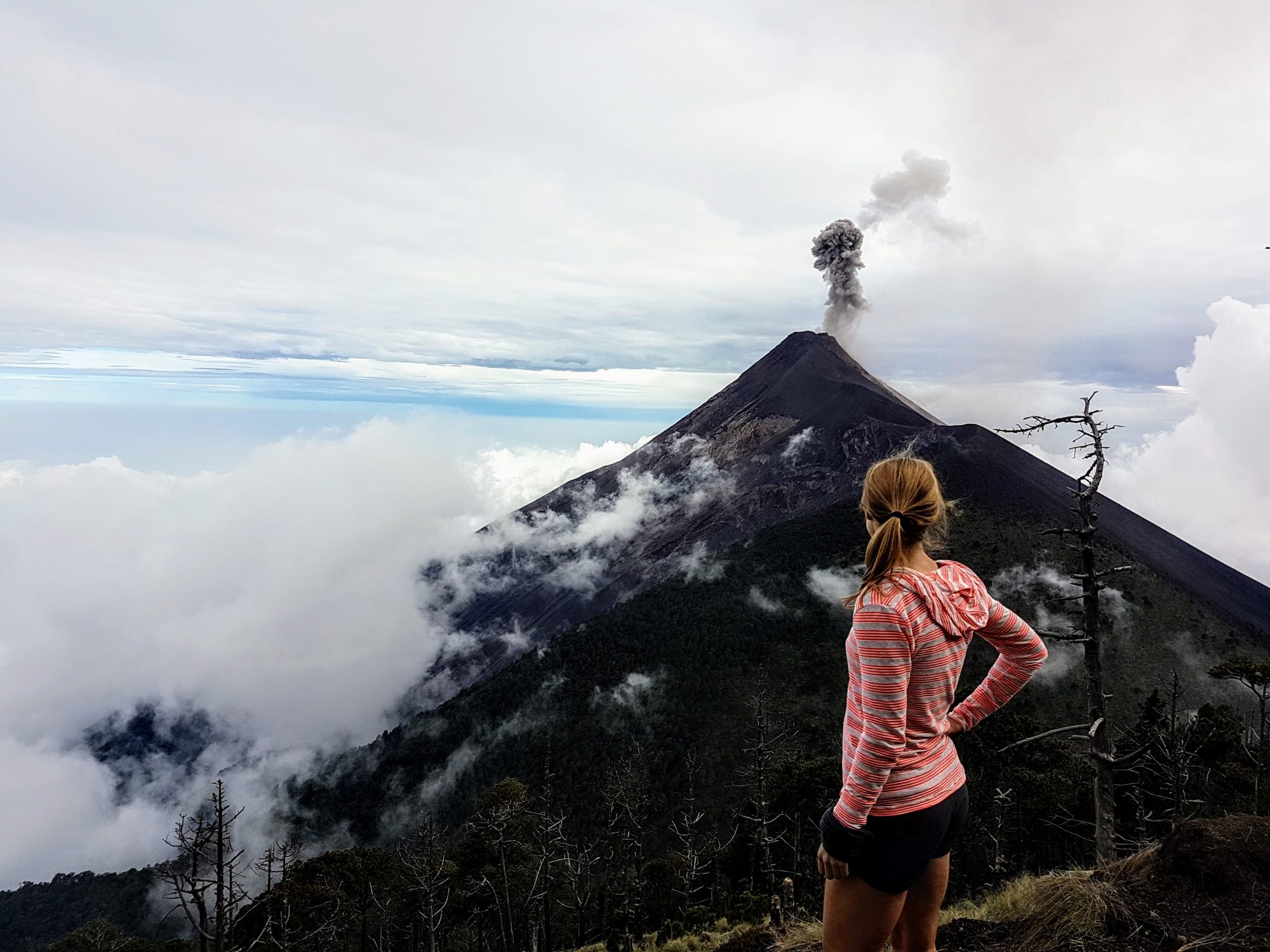 Aktiver Volcan De Fuego Lieblingsberg Highlight In Guatemala