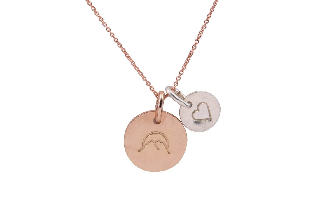 Fjella Bergfex Kette Roségold Zusatzanhänger Webseite Fjella Bergfex Kette, Handgestempelt, Bergschmuck, Bergkette