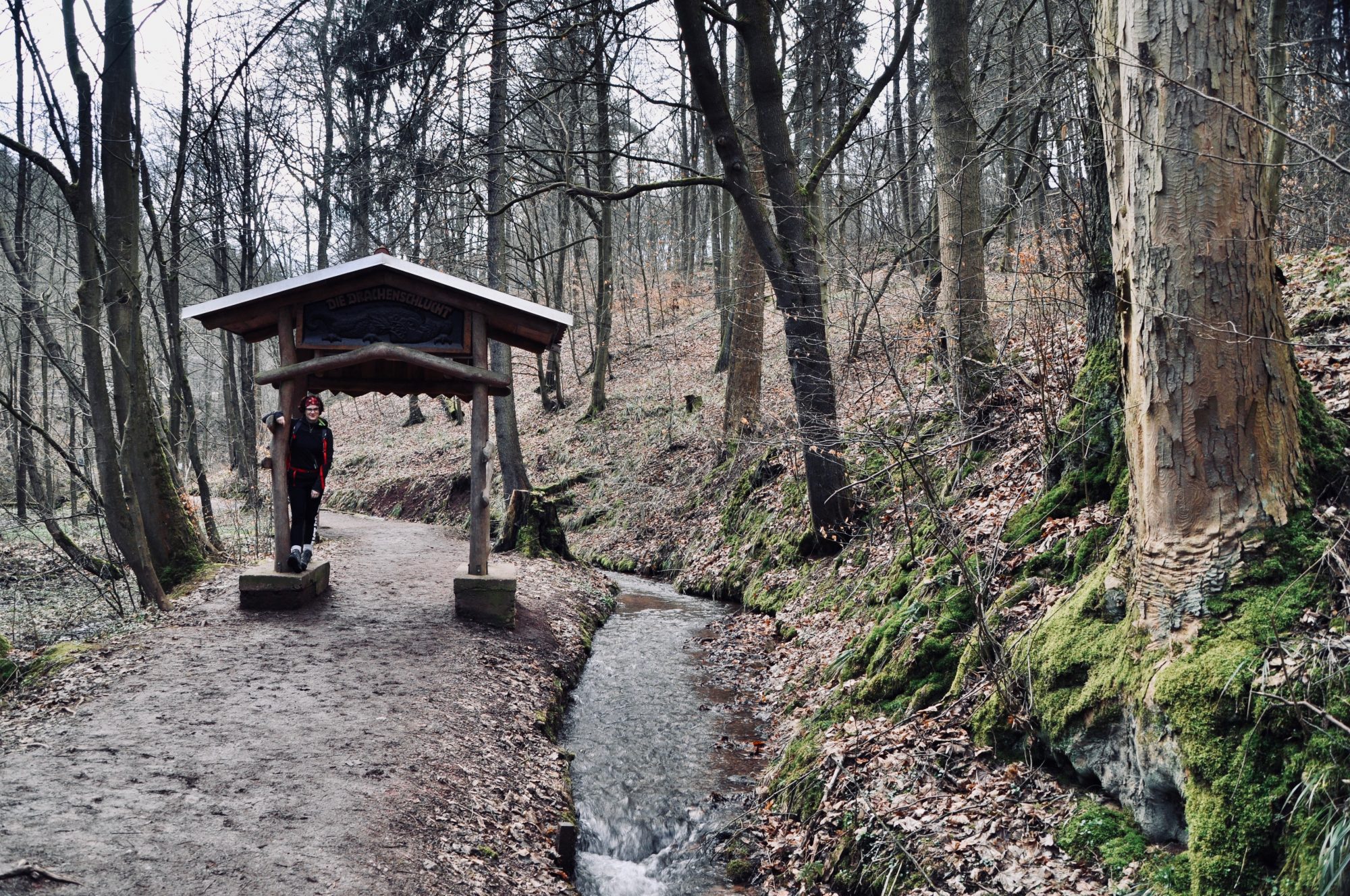 Der Eingang der Drachenschlucht bei Eisenach, Thüringen, Deutschland, Lieblingstour, Fjella, Wanderroute, Wanderung