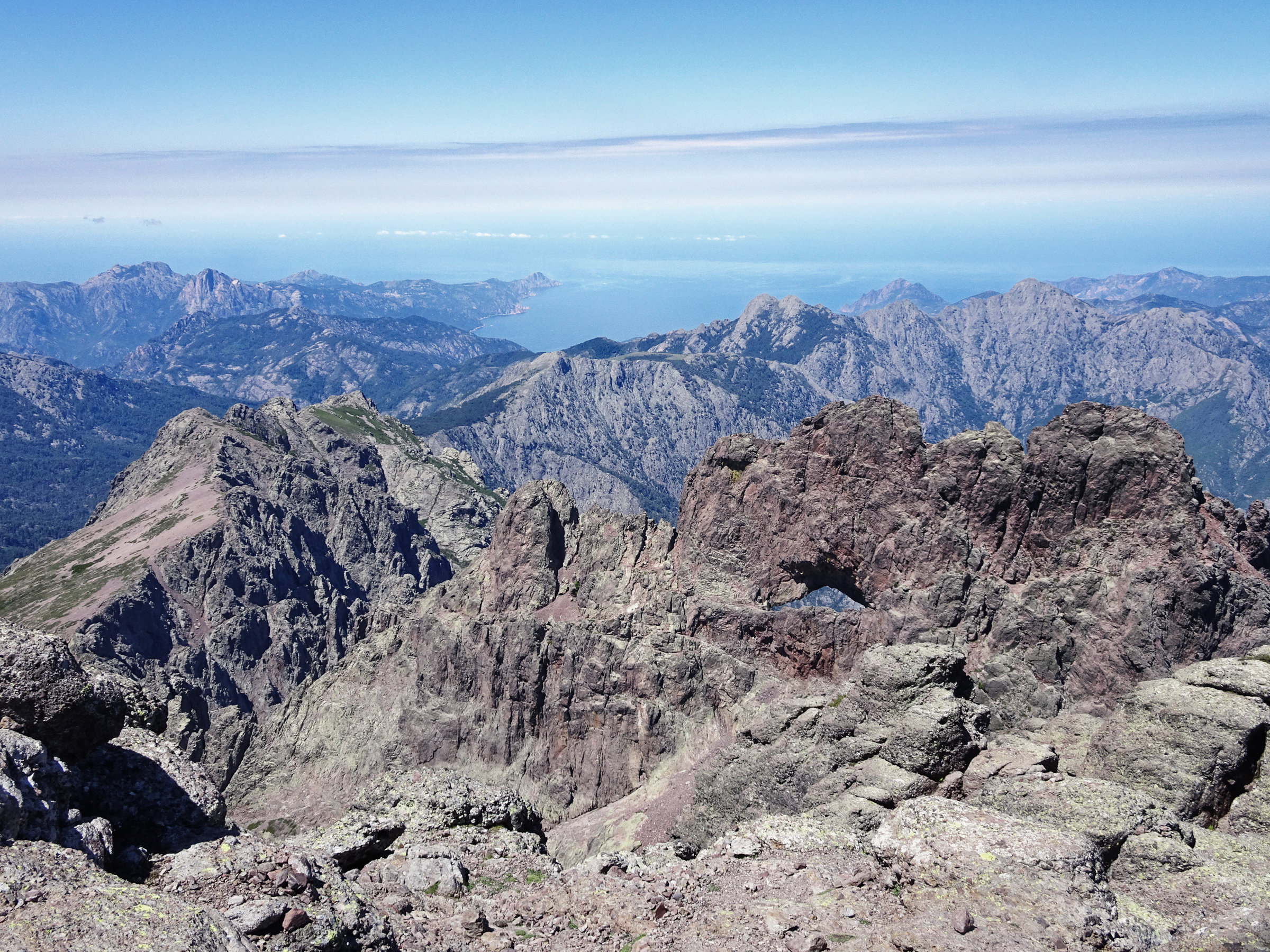 Teufelsloch, Capu Tafunatu, Korsika, GR20 Weitwanderweg, Wandern, Berge, Frankreich