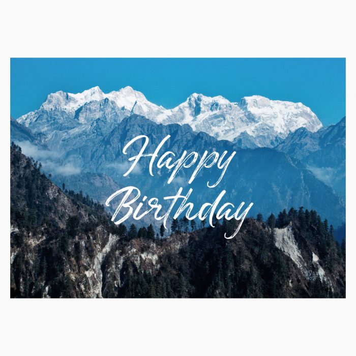 Postkarte Happy Birthday Bergige Geburtstagswünsche