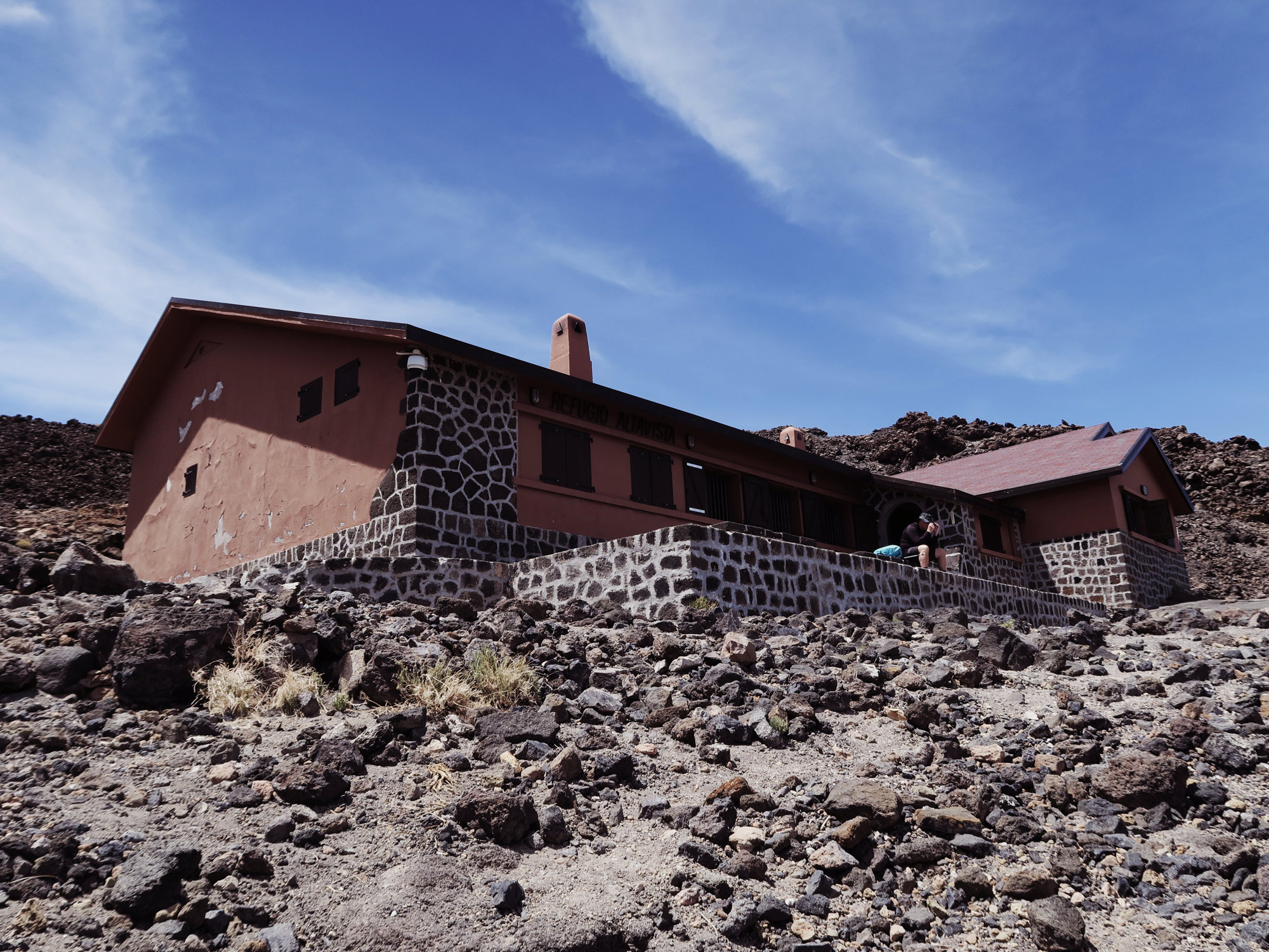 Refugio Altavista, die Altavista Hütte auf dem Teide, Teneriffa