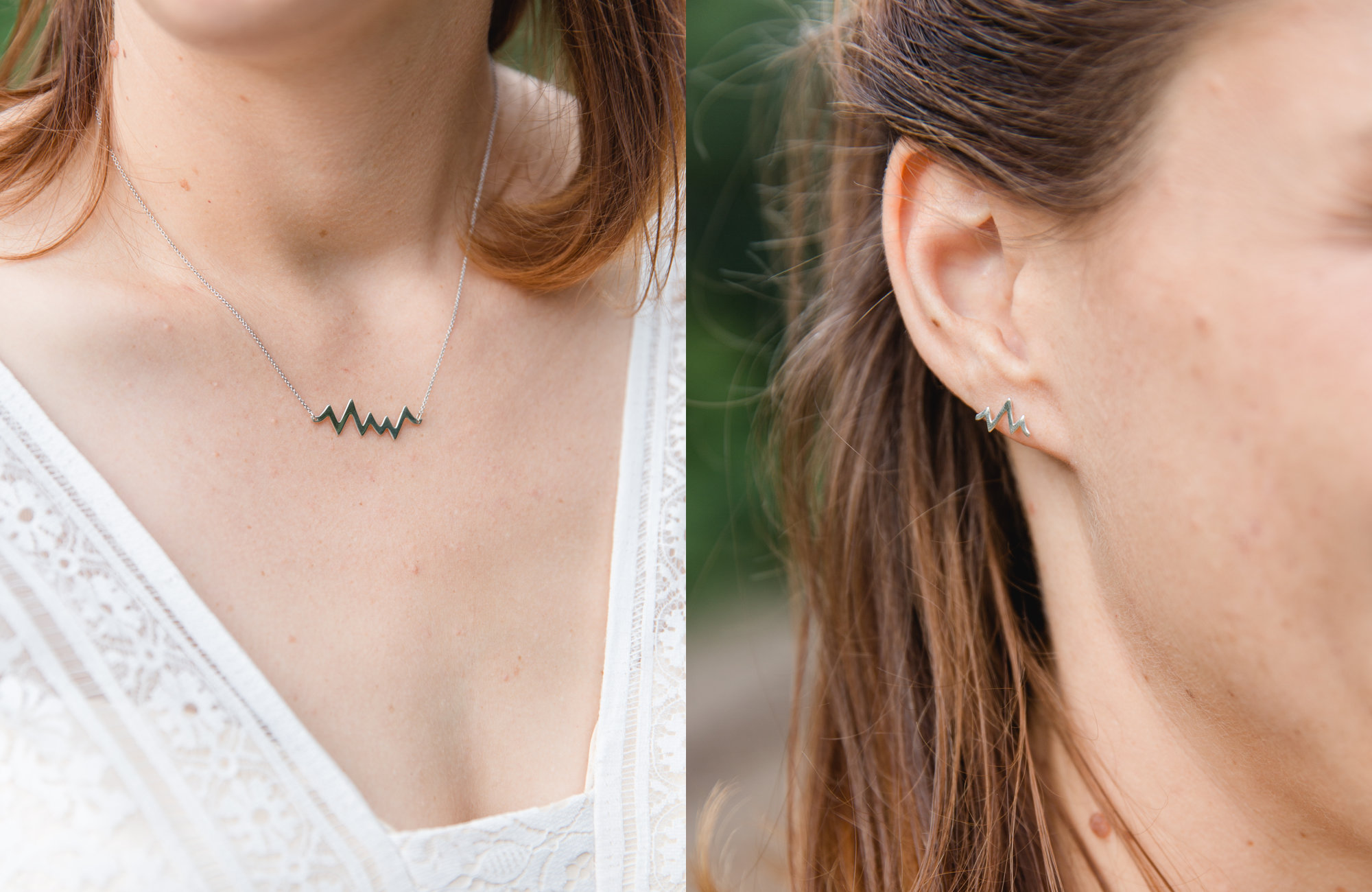 Hochzeitschmuck für Bergfans Bergzauber Kette Silber Hochzeitskleid