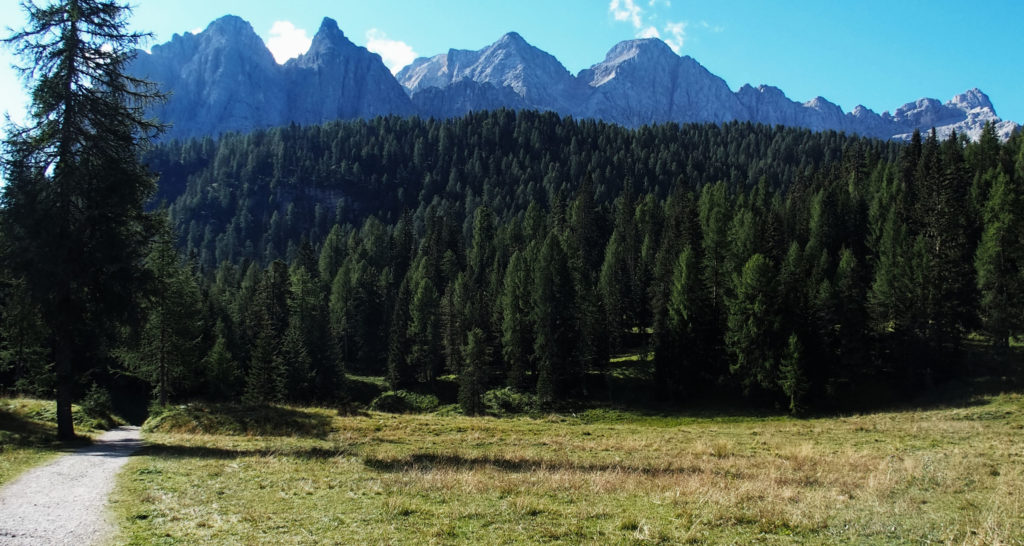 Start des Wanderweges am Tre Croci Pass