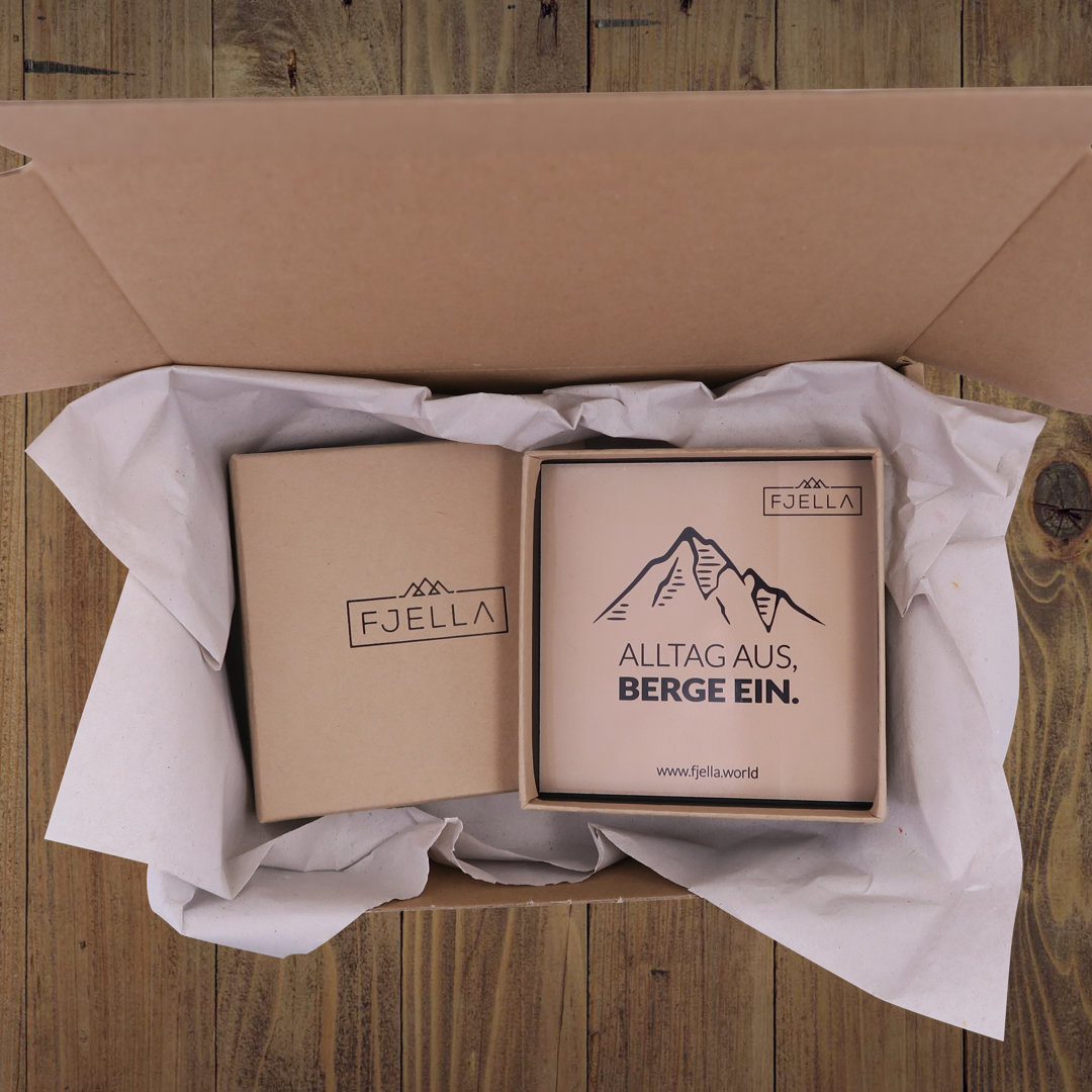 Fjella Bergseil Schachtel mit Karton Webseite Quadratisch blank