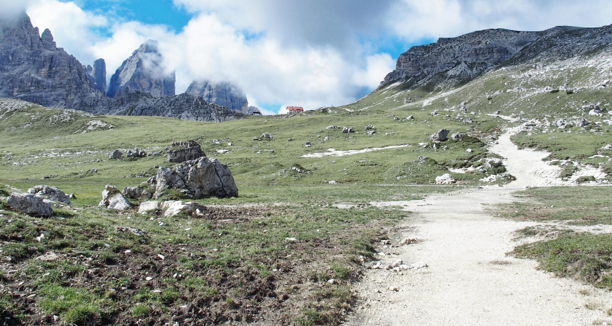 Nicht mehr weit bis zur Drei Zinnen Hütte