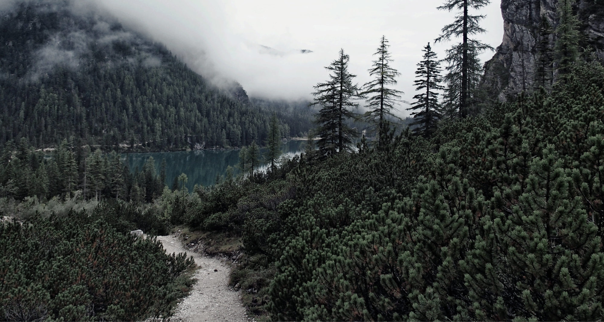 Blick zurück zum Pragser Wildsee