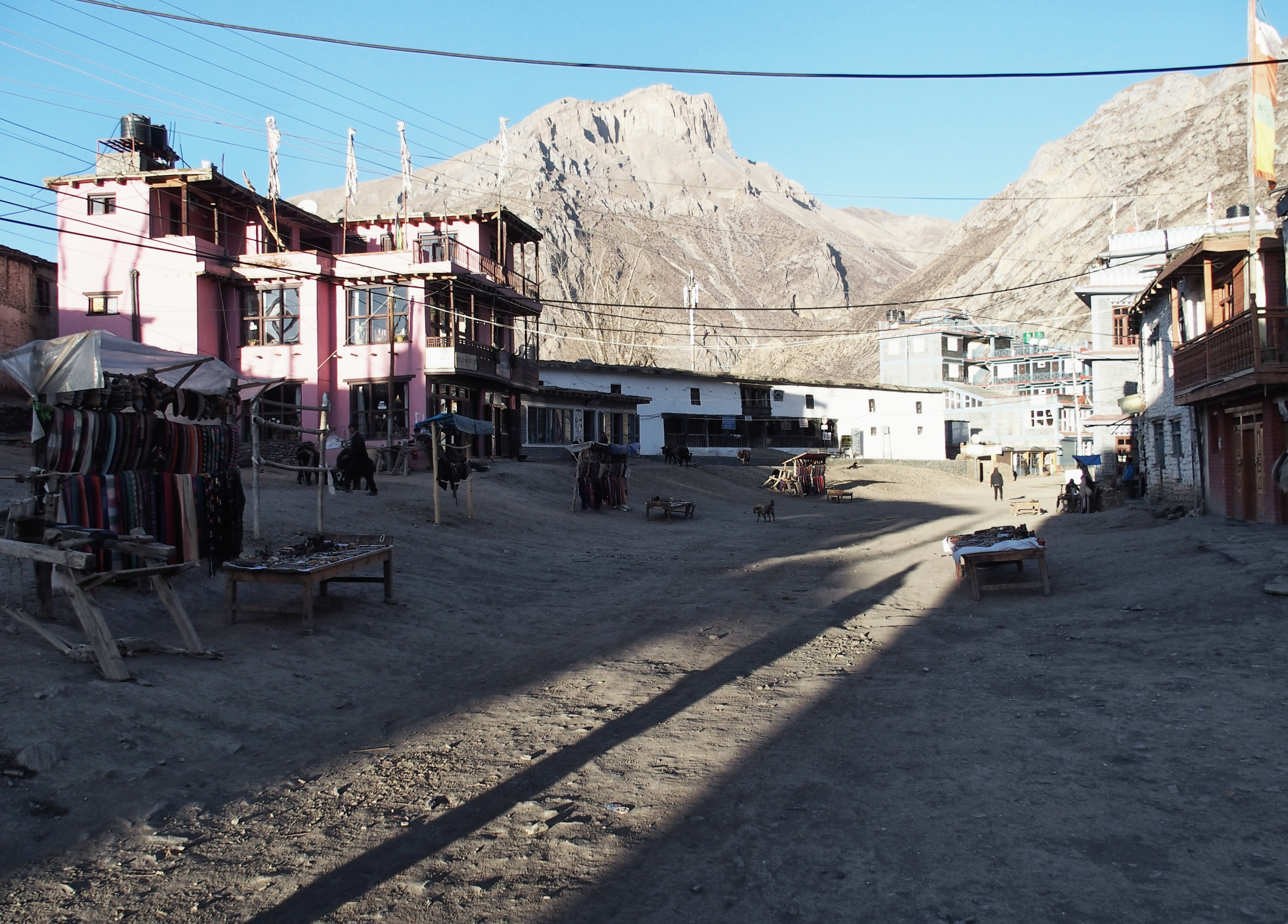In den Straßen von Muktinath