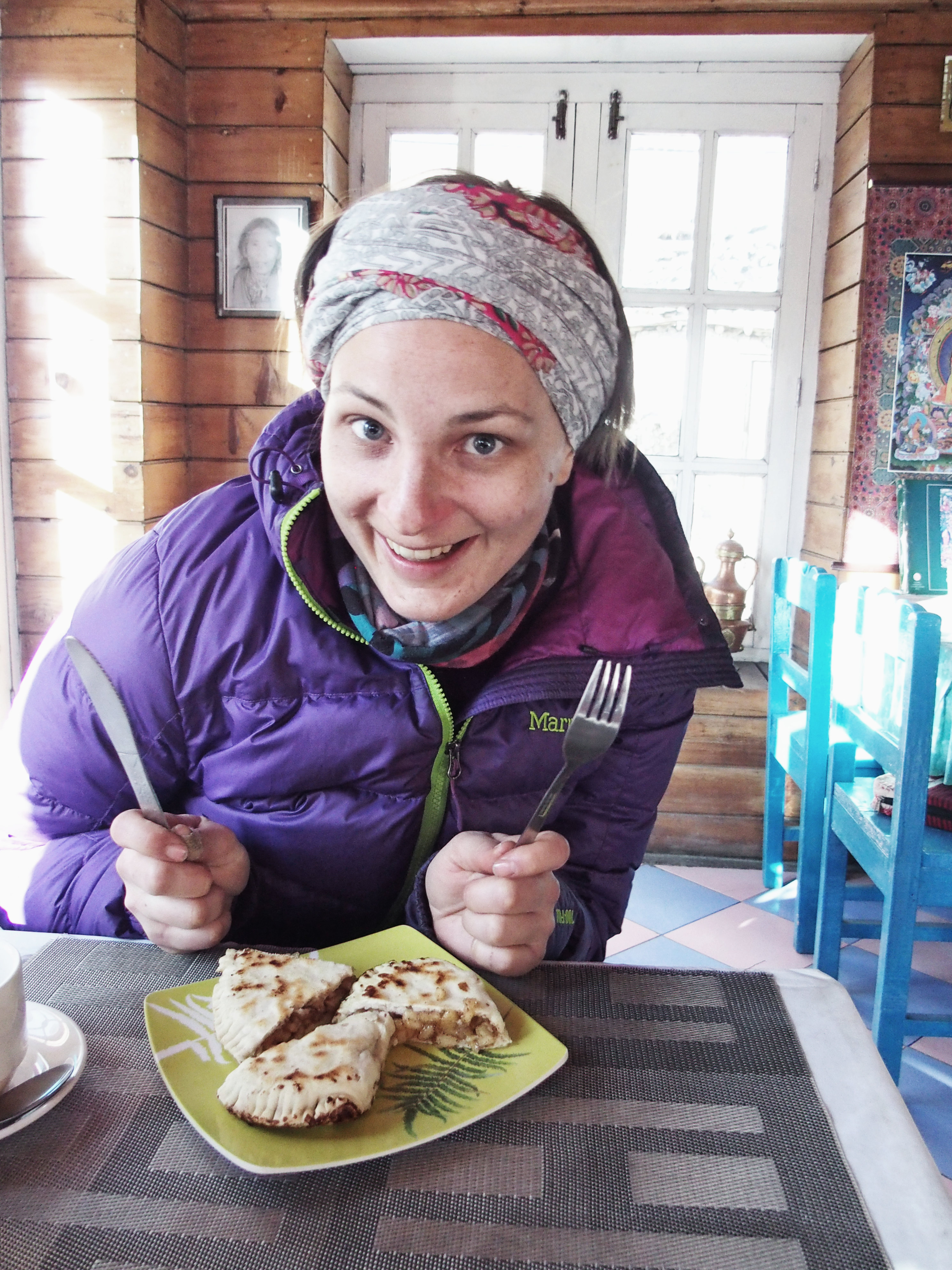 Weihnachtsessen: Apfelkuchen in Kagbeni