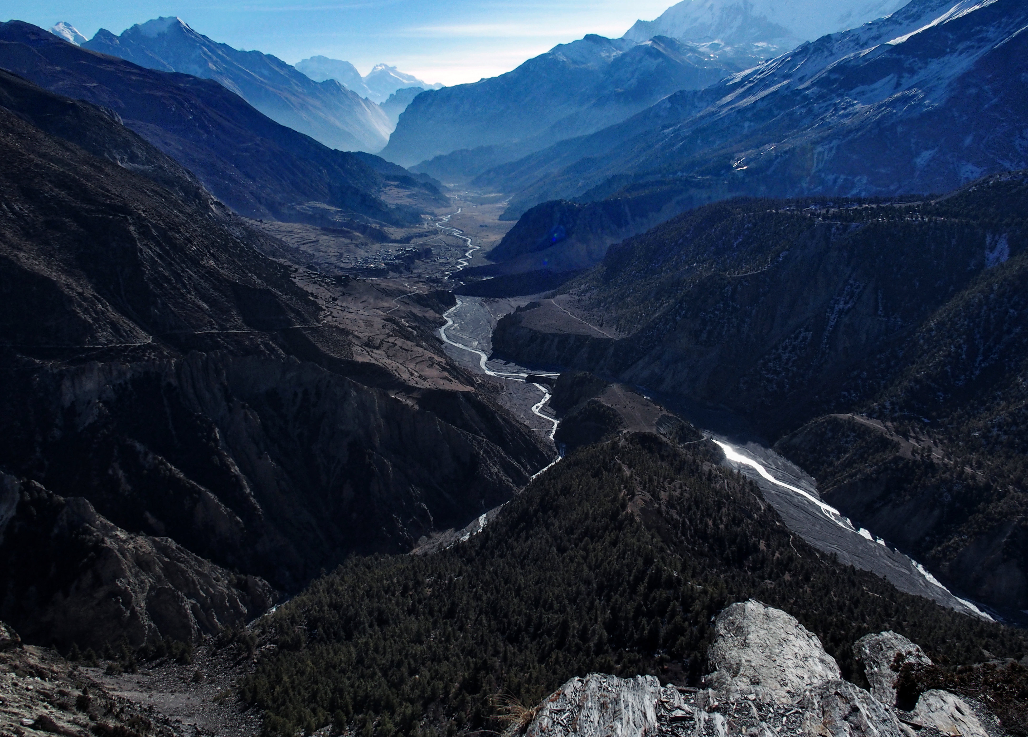 Atemberaubender Blick auf das Manang Tal