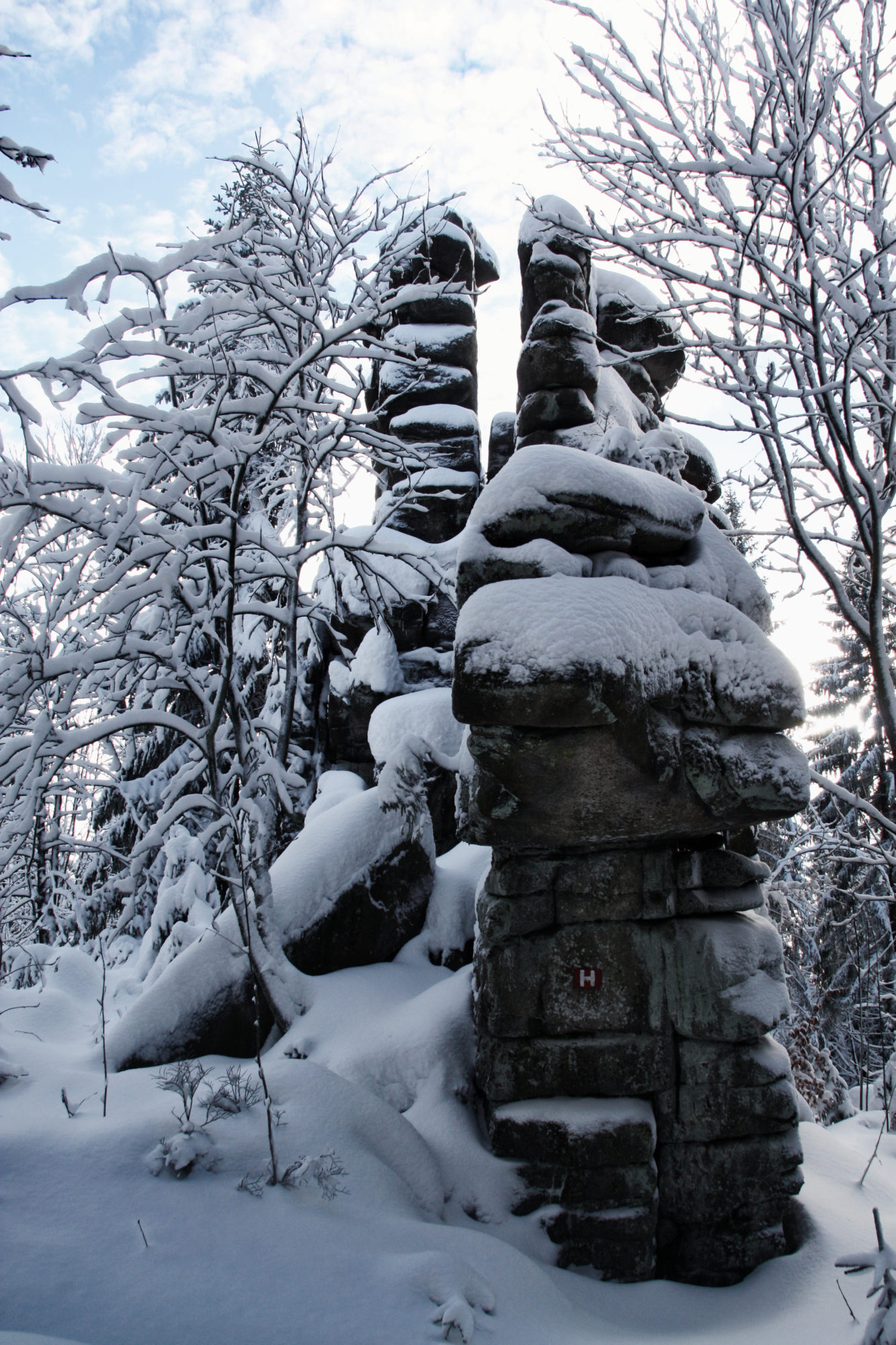 Plattenfelsen im Fichtelgebirge