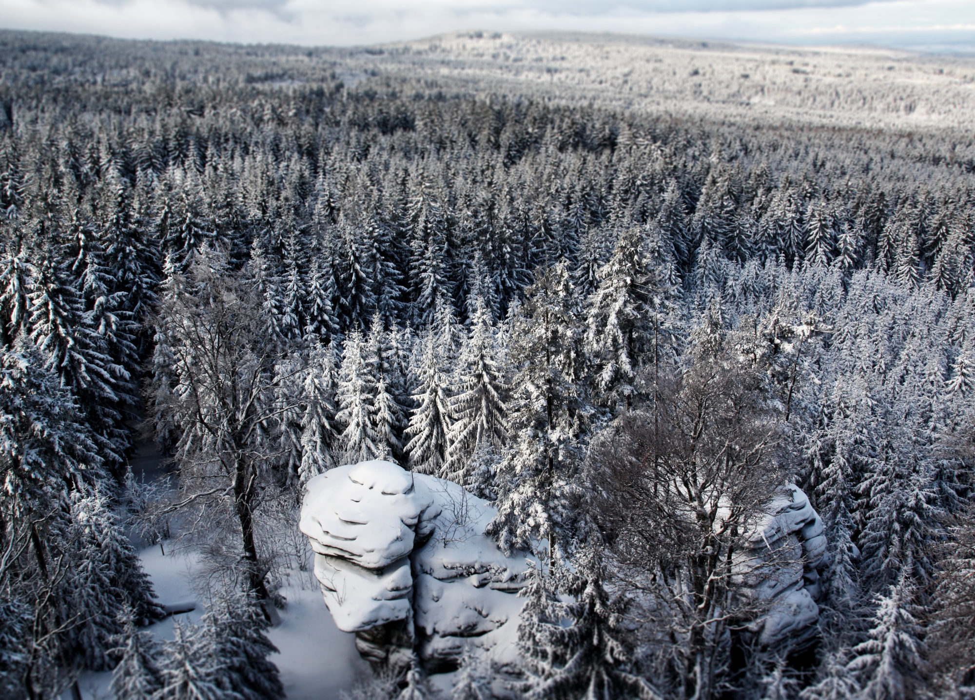 Aussicht vom Rudolfstein im Fichtelgebirge