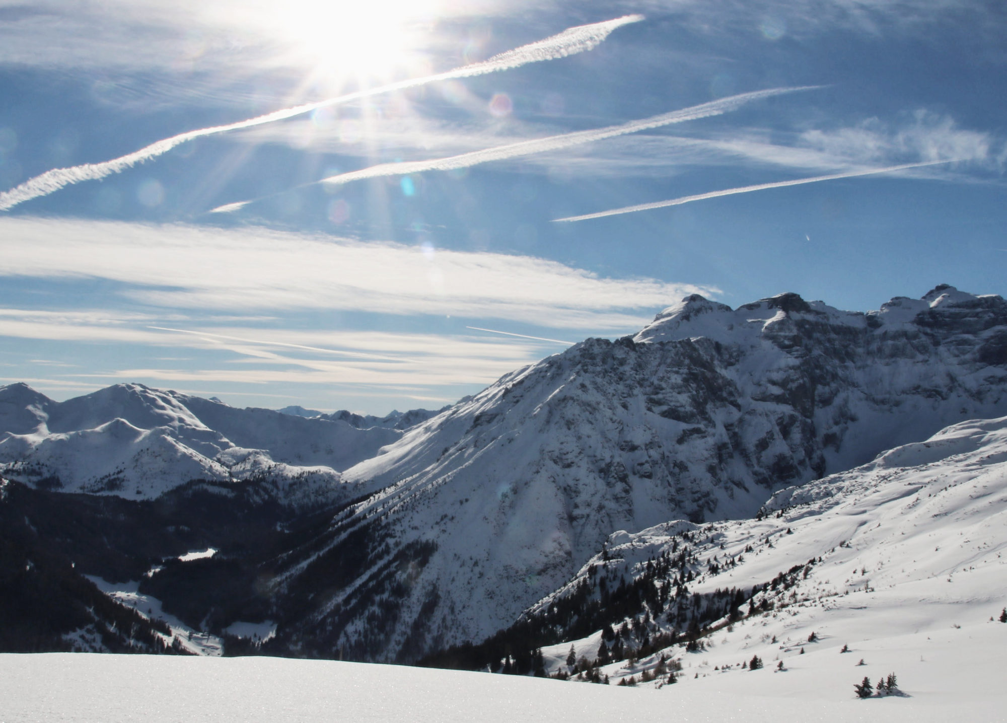 Aussicht vom Lichtsee im Winter