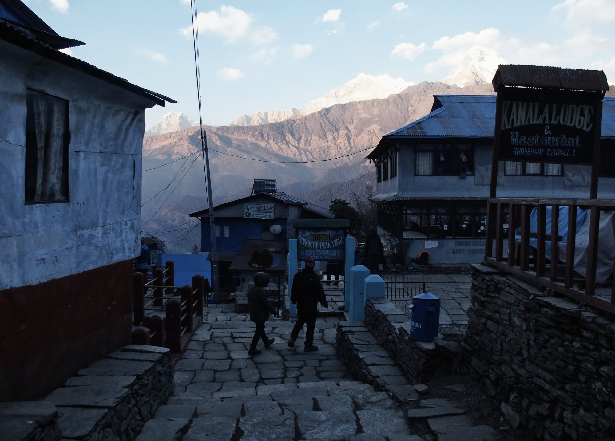 Ghorepani bei Sonnenuntergang