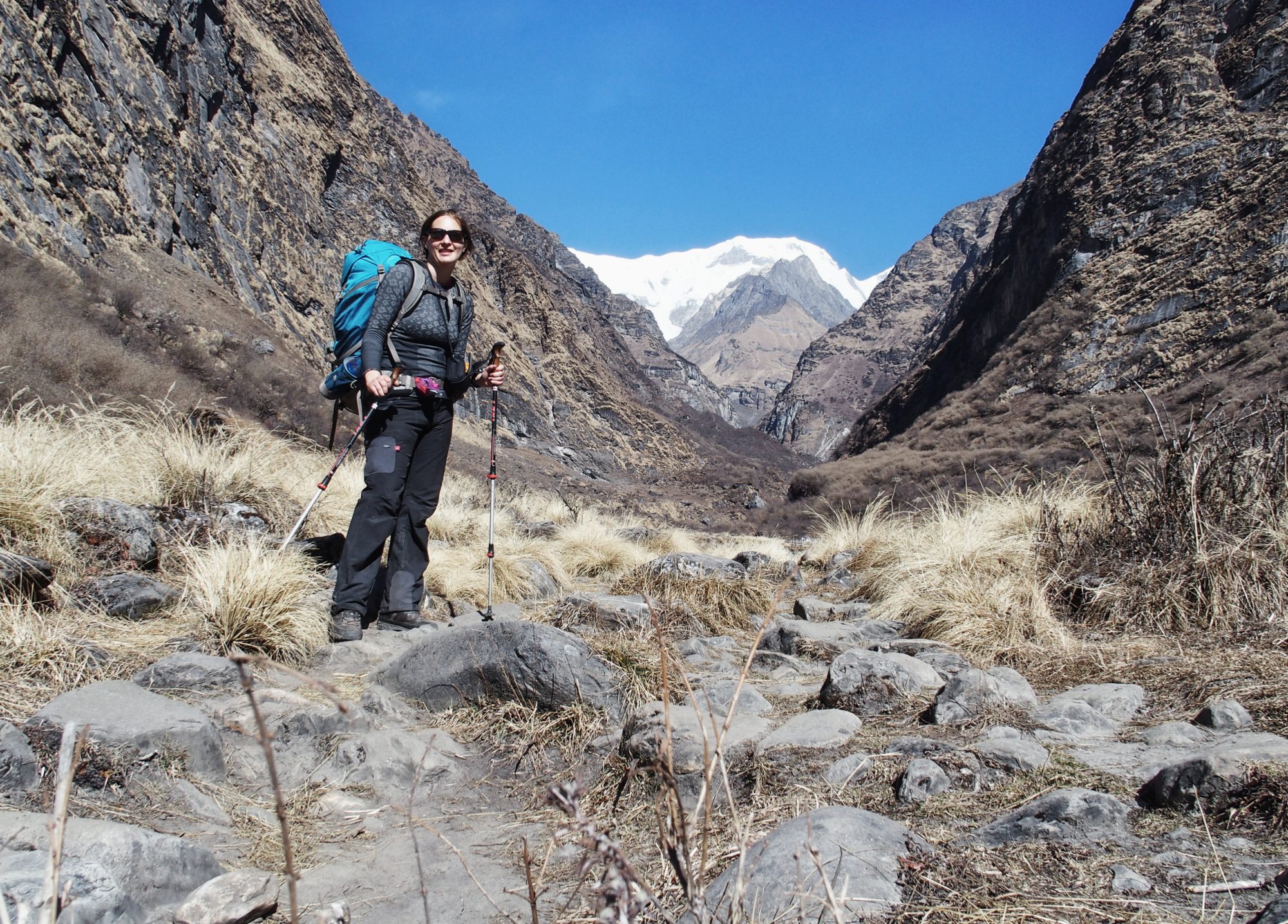 Ich hab es eher einsam auf dem Weg zum Annapurna Base Camp