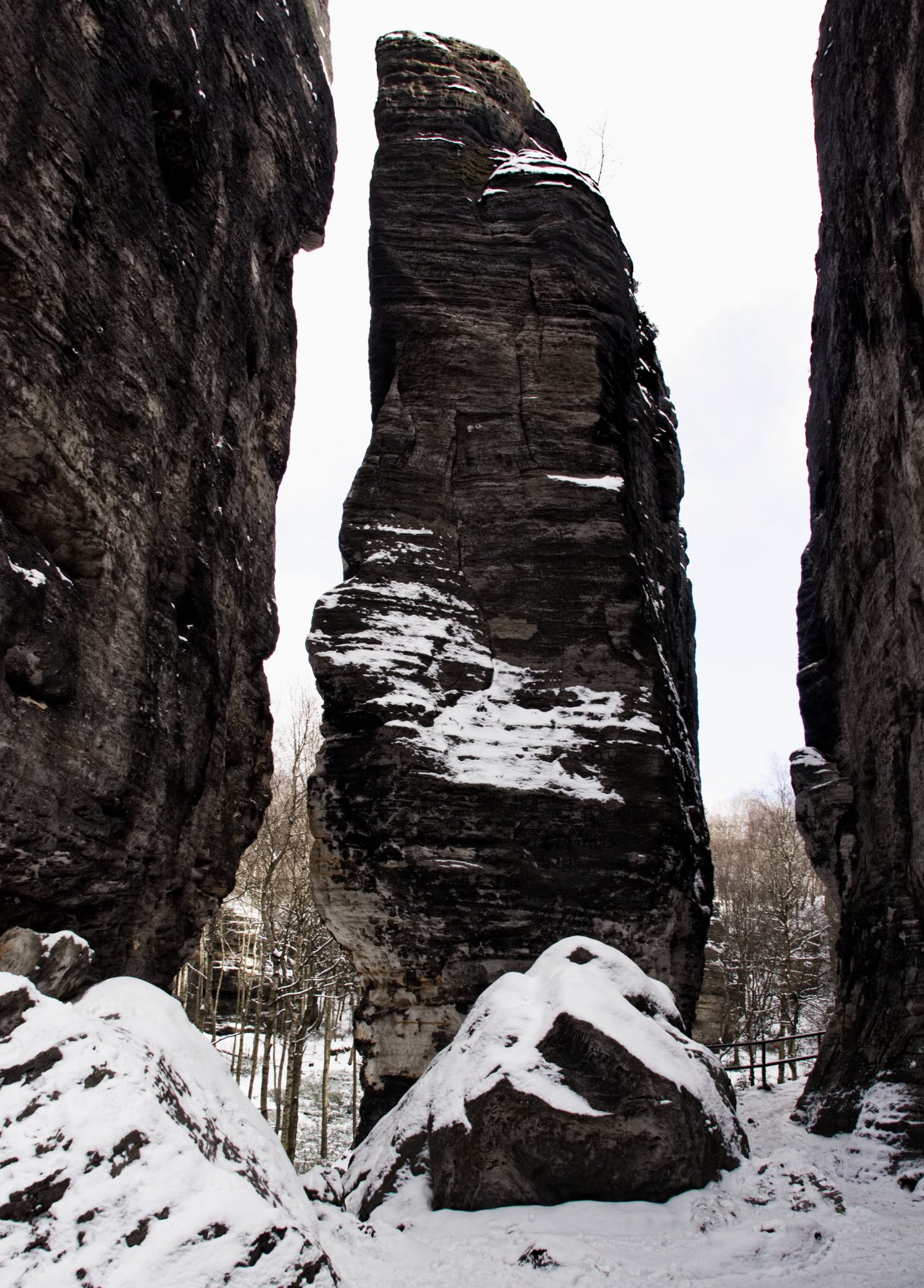 Sächsische Schweiz, Elbsandsteingebirge, Tissa, Tissa Wände, Böhmische Schweiz, Winter, Wandern
