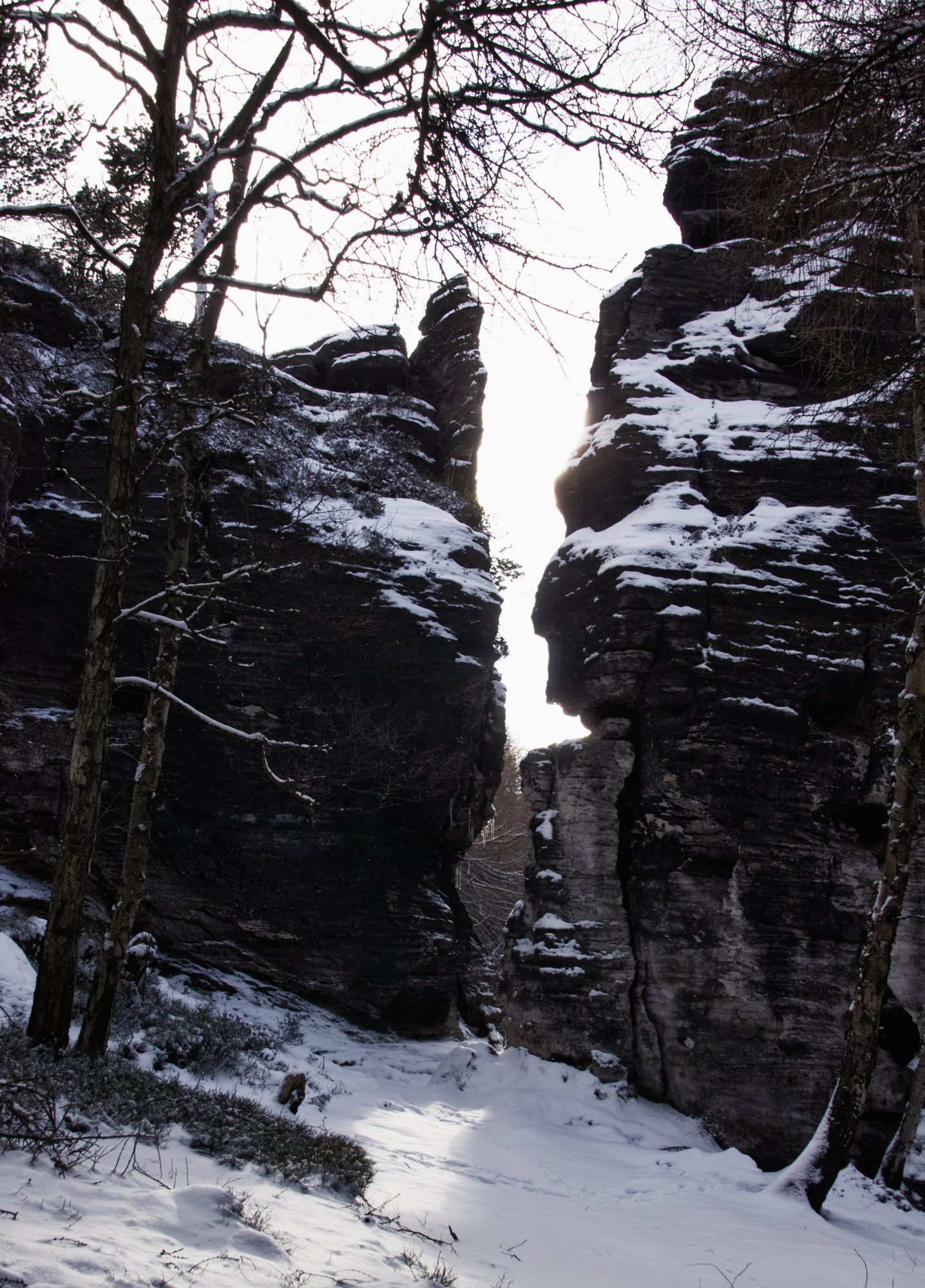 Sächsische Schweiz, Elbsandsteingebirge, Tissa, Tissa Wände, Böhmische Schweiz, Winter, Wandern