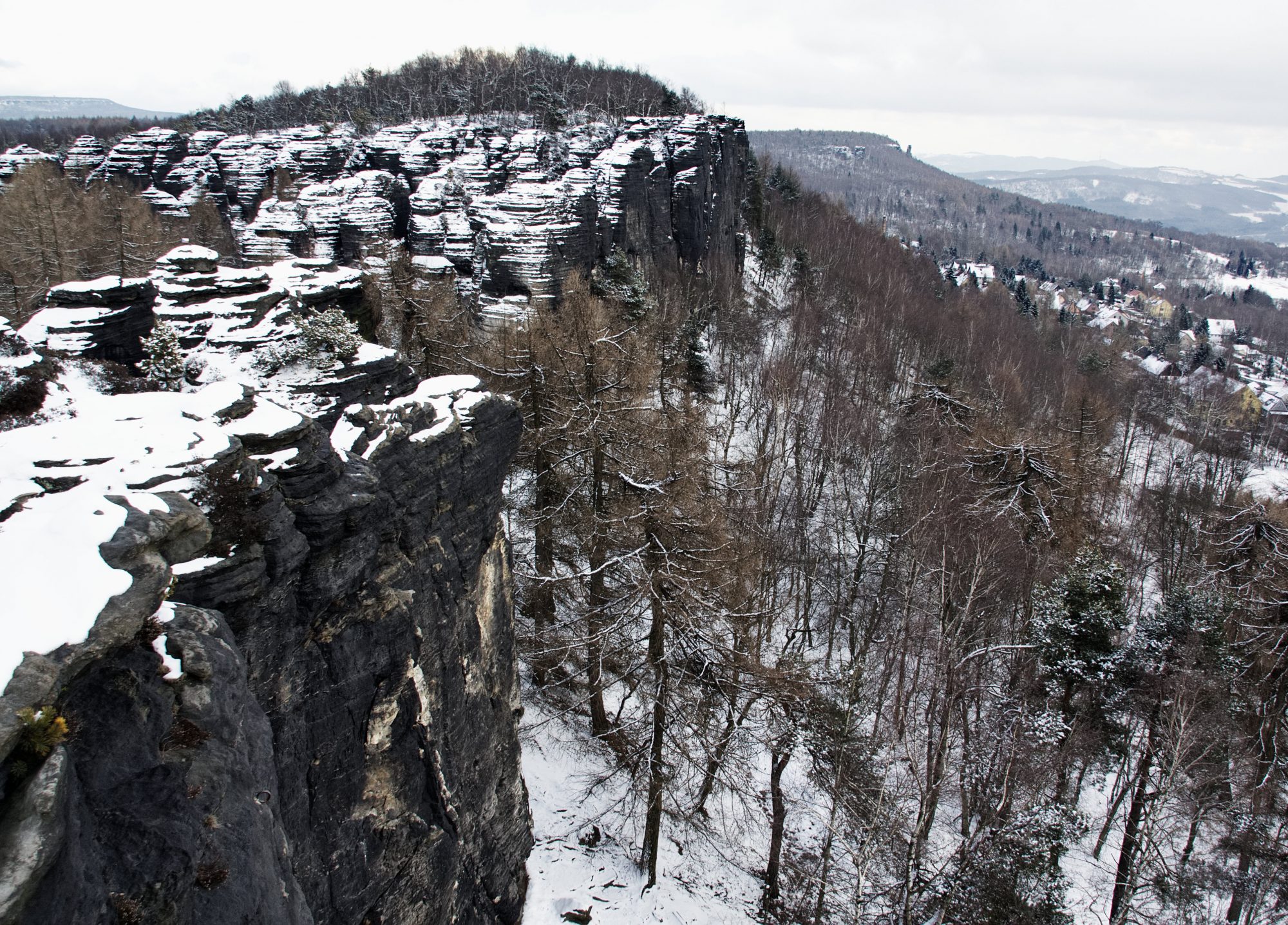 Sächsische Schweiz, Elbsandsteingebirge, Tissa, Tissa Wände, Böhmische Schweiz, Winter, Wandern