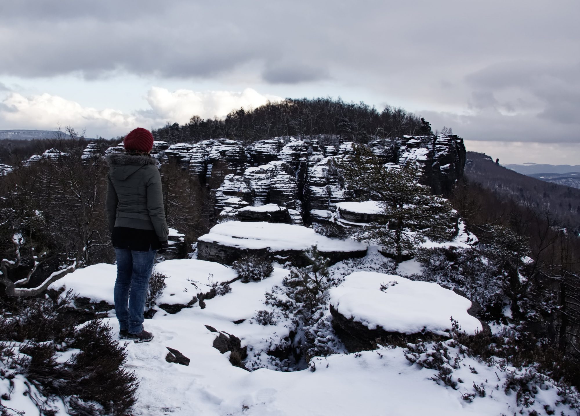 Sächsische Schweiz, Elbsandsteingebirge, Tissa, Tissa Wände, Böhmische Schweiz, Winter, Wandern