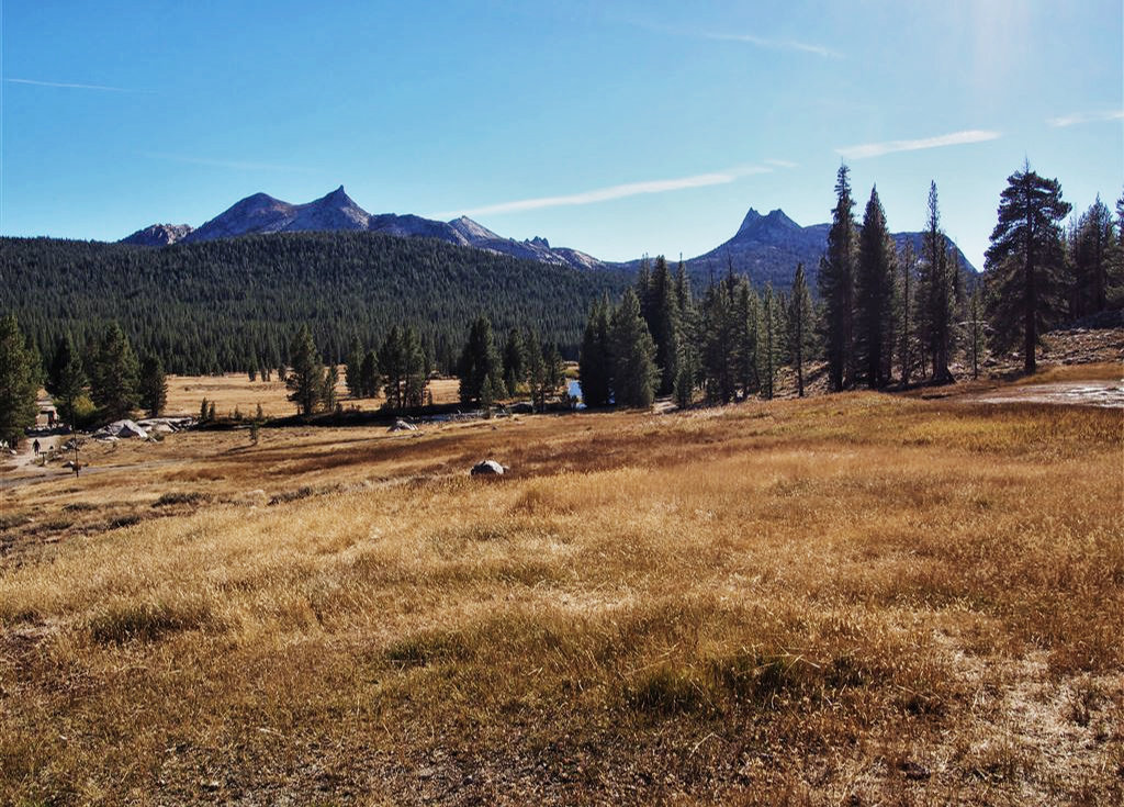 Yosemite, USA, Lake Elisabeth, Wandern, Tuolumne Meadows mit Cathedral Range