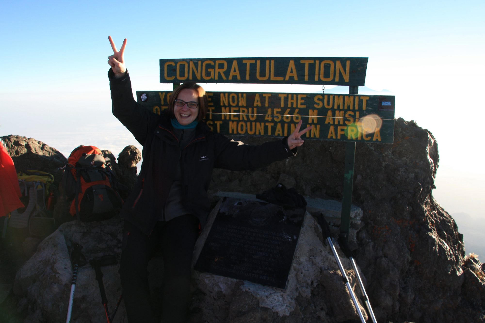 Am Gipfel des Mount Meru, Mount Meru Besteigung, Tour, Erfahrungsbericht, Afrika, Tansania, Bergtour