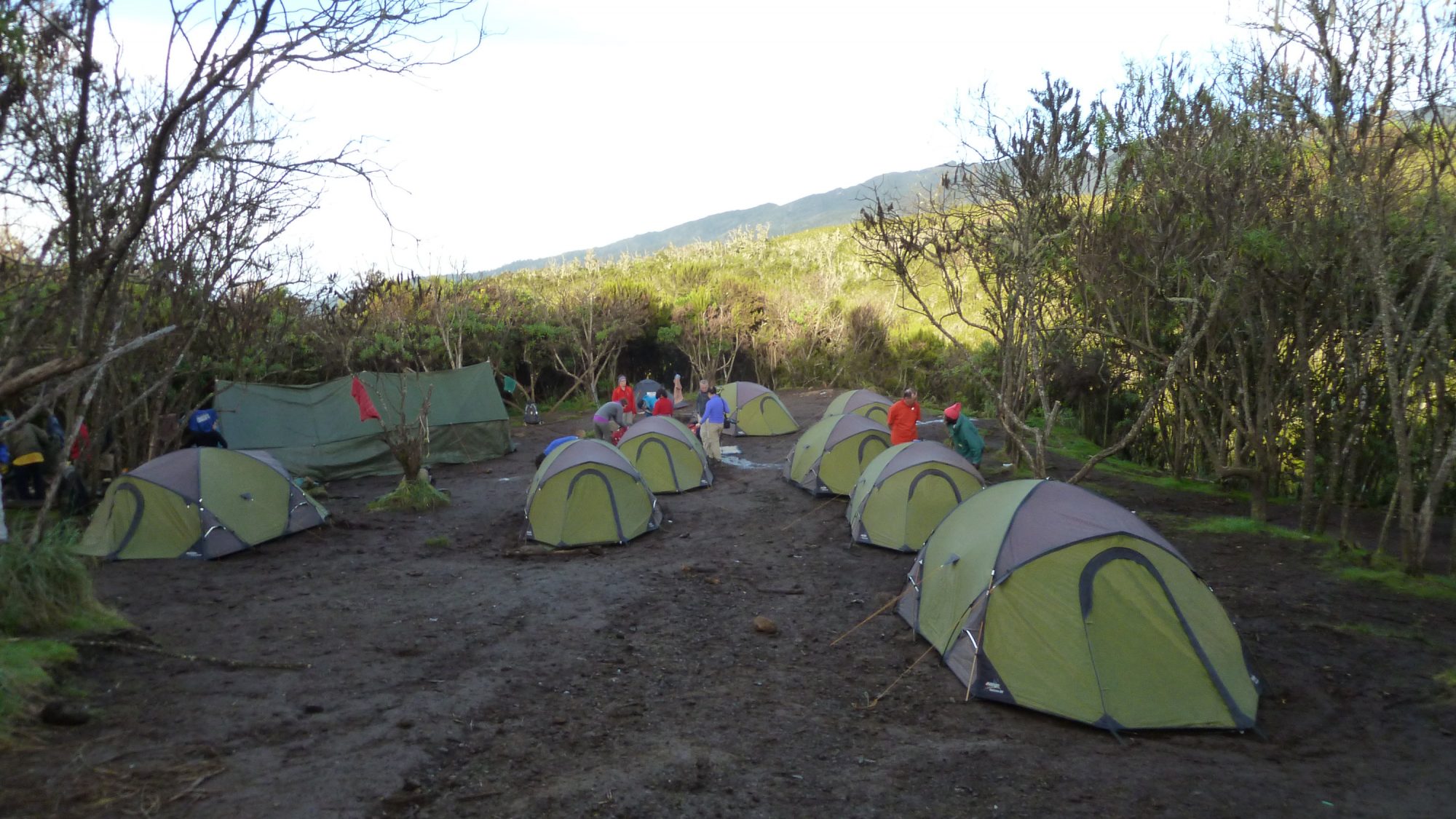 Machame Camp, Zeltlager, Kilimandscharo, Kilimandscharo besteigen, Tansania, Afrika, Kilimandscharo Tour, Erfahrungsbericht, Machame Route