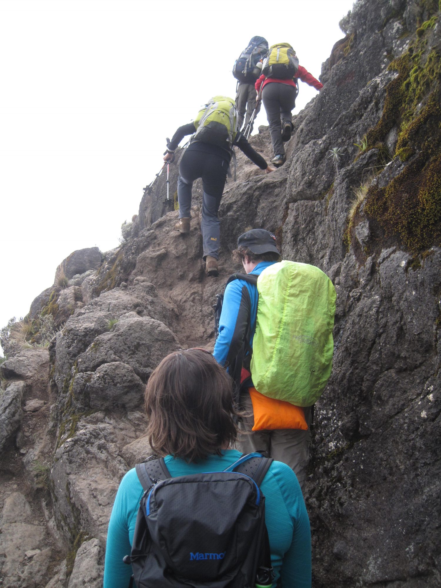Steiler Abschnitt auf der Machame Route, Kilimandscharo, Kilimandscharo besteigen, Tansania, Afrika, Kilimandscharo Tour, Erfahrungsbericht, Machame Route