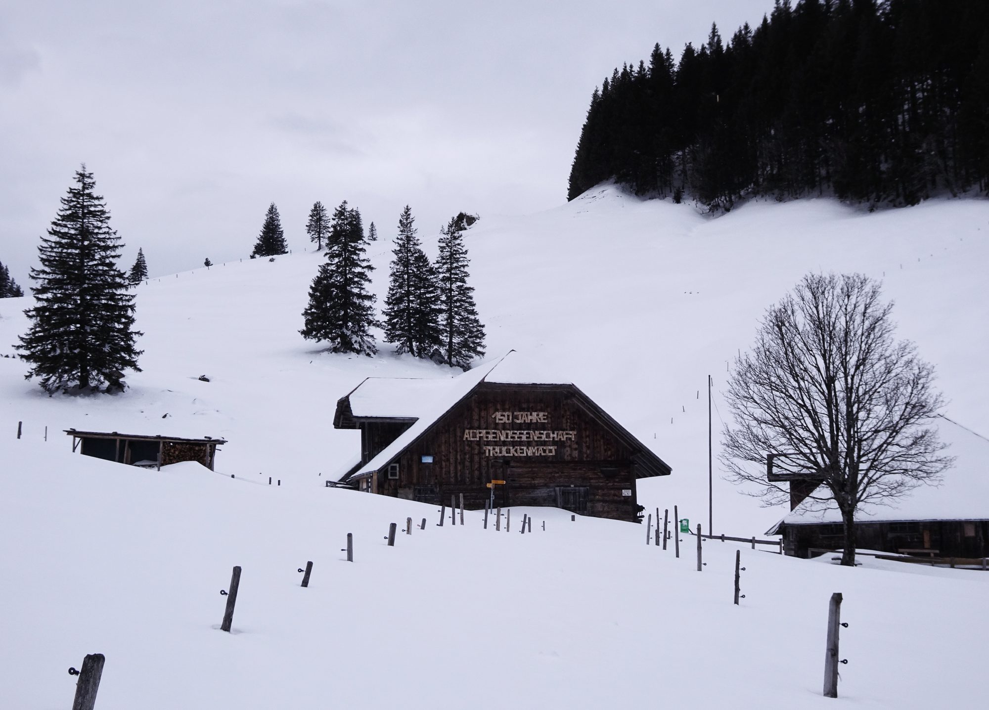Schweiz, Luzern, Eigenthal, Winterwanderung Pilatus, Schneeschuhwandern