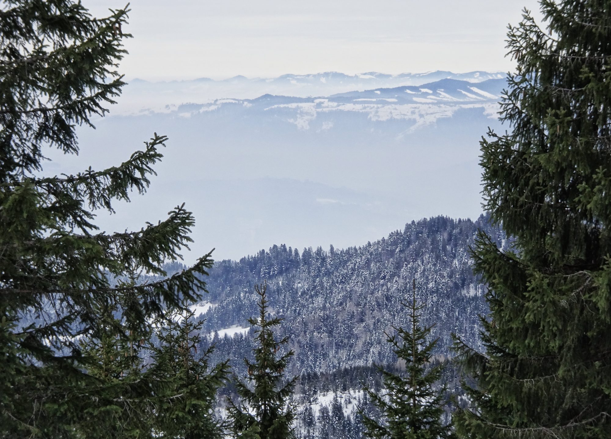 Schweiz, Luzern, Eigenthal, Winterwanderung Pilatus, Schneeschuhwandern