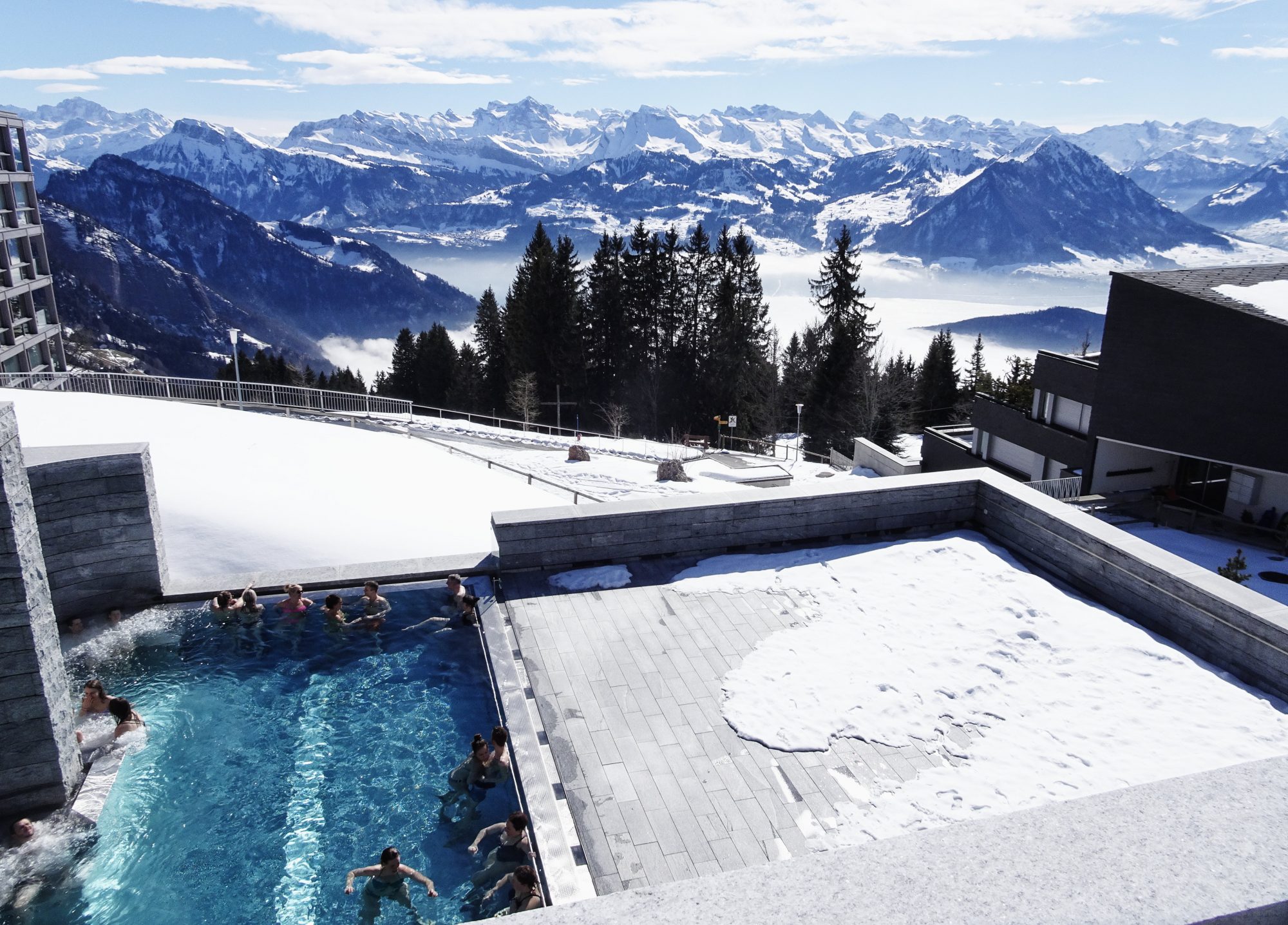 Schweiz, Luzern, Zürich, Rigi, Winterwanderung, Therme
