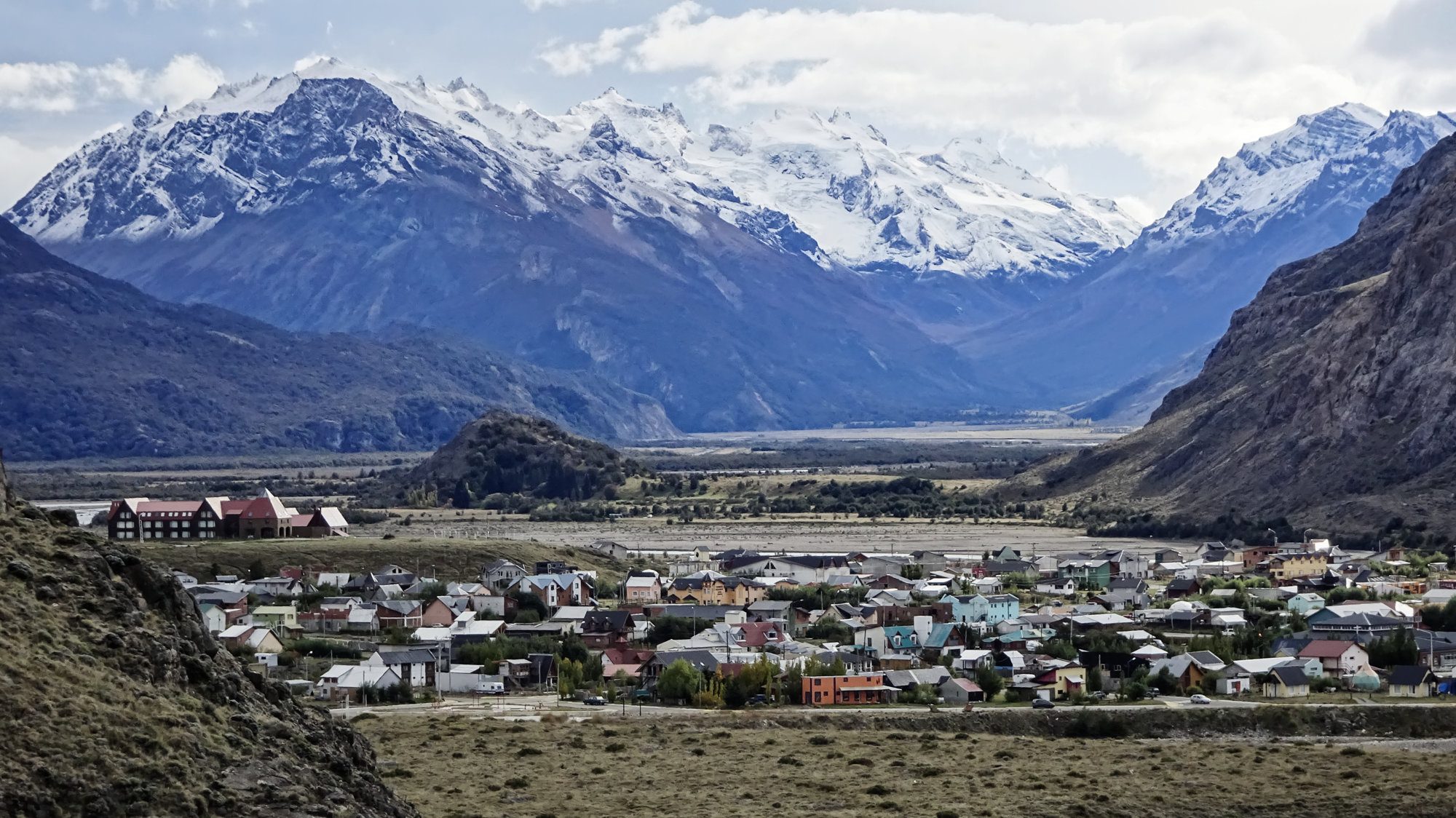 Blick auf El Chaltén,, Patagonien, Argentinien, Wanderung, Trekking
