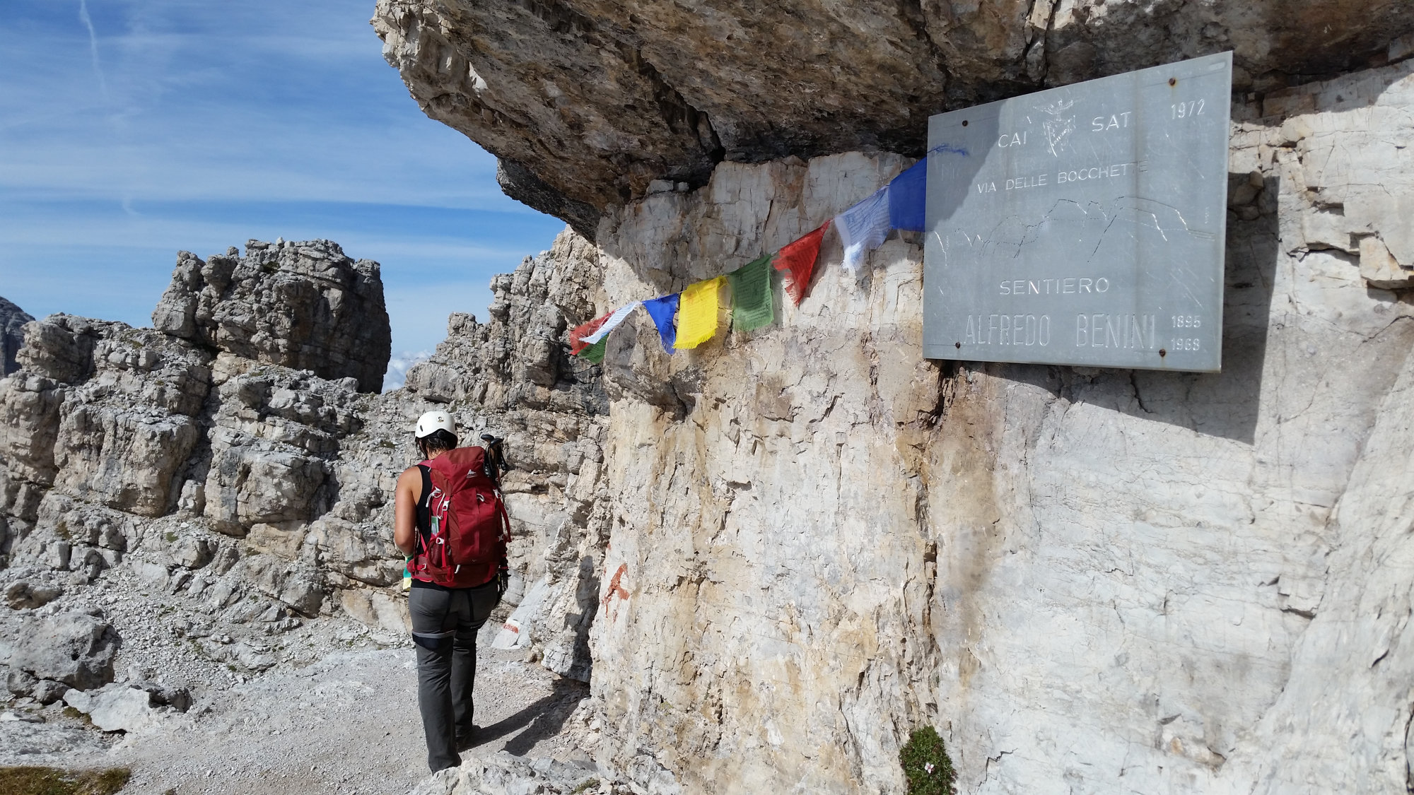 Start des Sentiero Benini, Brenta, Klettersteig, Dolomiten