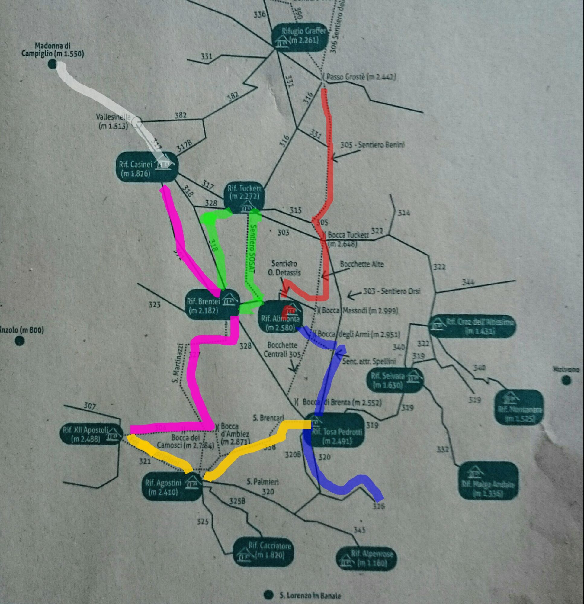 Brenta, Klettersteig, Dolomiten