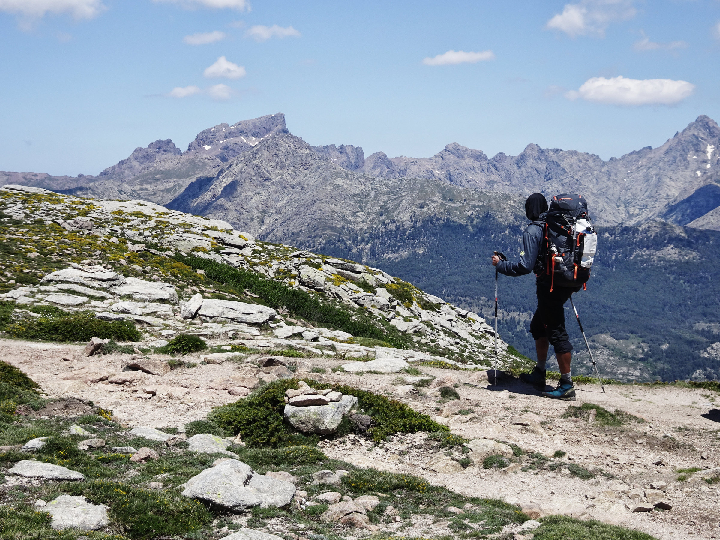 Immer im Blick: Die Paglia Orba, Königin der korsichen Berge, Korsika, GR20 Weitwanderweg, Wandern, Berge, Frankreich