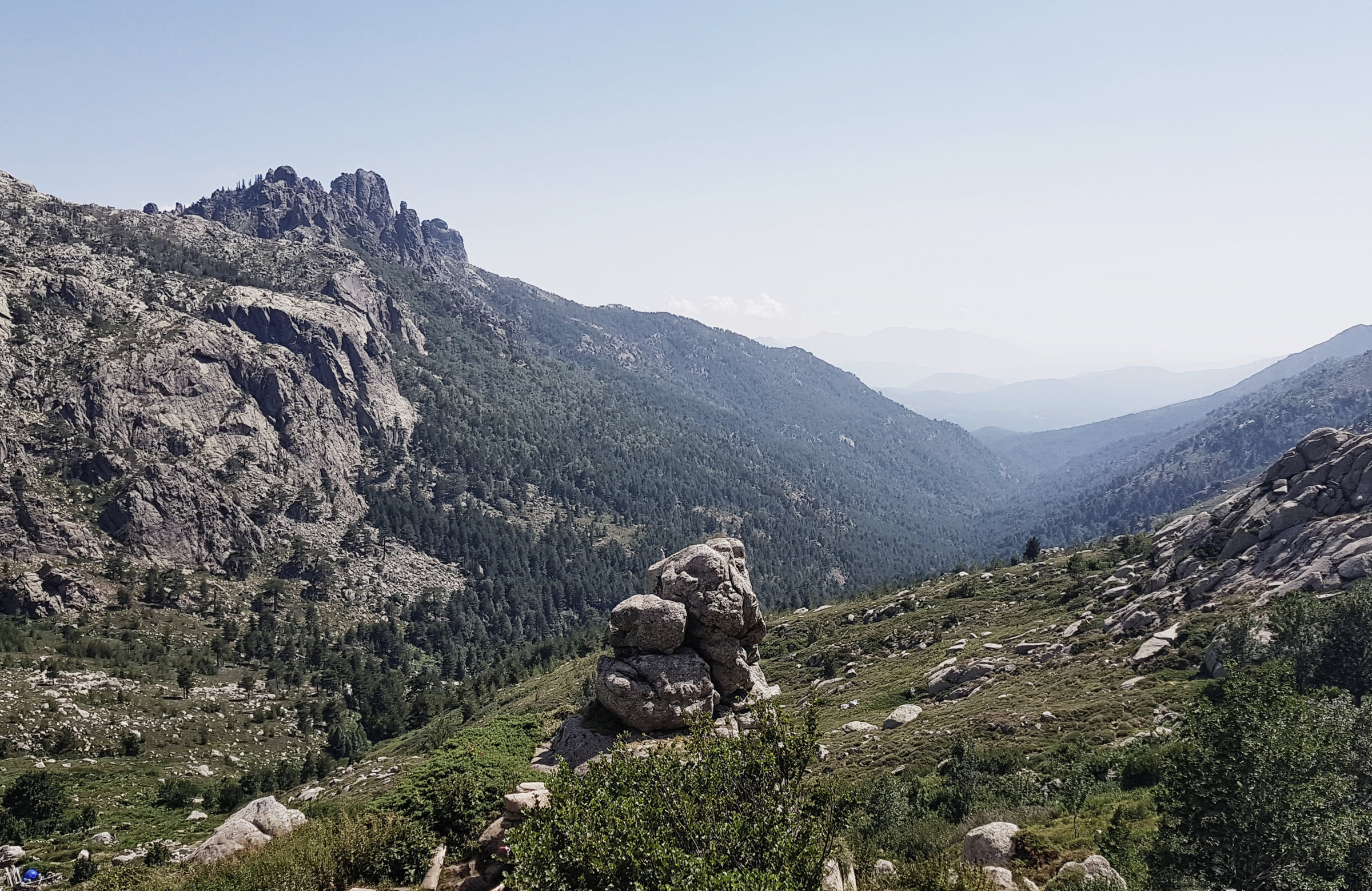 Was für ein Blick vom Zeltplatz!, Korsika, GR20 Weitwanderweg, Wandern, Berge, Frankreich