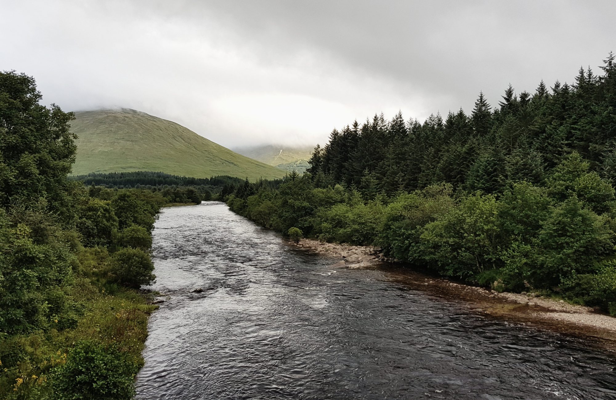 Blick von der Bridge of Orchy, West Highland Way, Schottland, Wanderung, Weitwandern, Trekking, Highlands