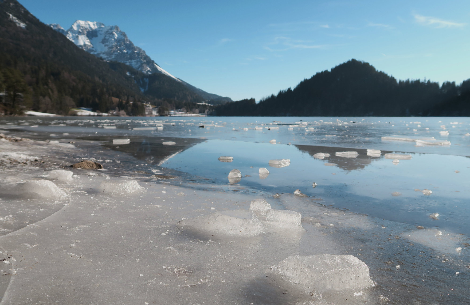 Hintersteiner See im Winter, Wilder Kaiser, Tirol, Österreich