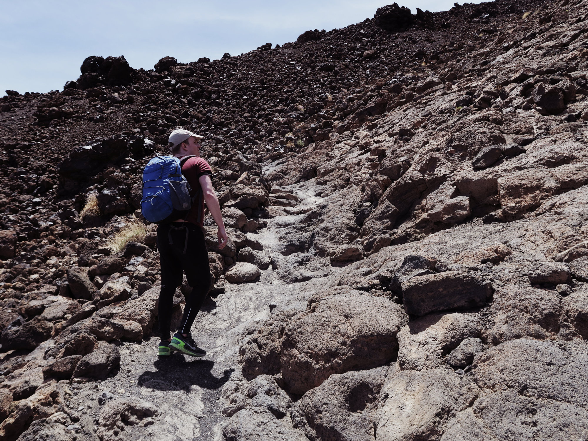 Aufstieg zur Hütte Refugio Altavista, Teide, Teneriffa
