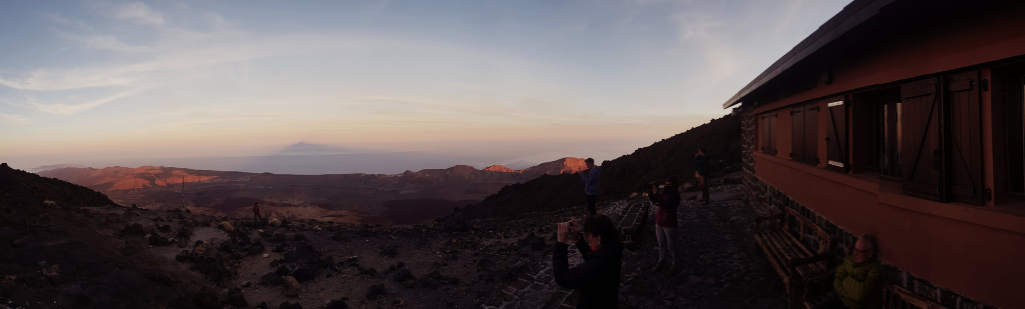 Altavista Hütte mit Blick auf den Sonnenuntergang, Teide Nationalpark