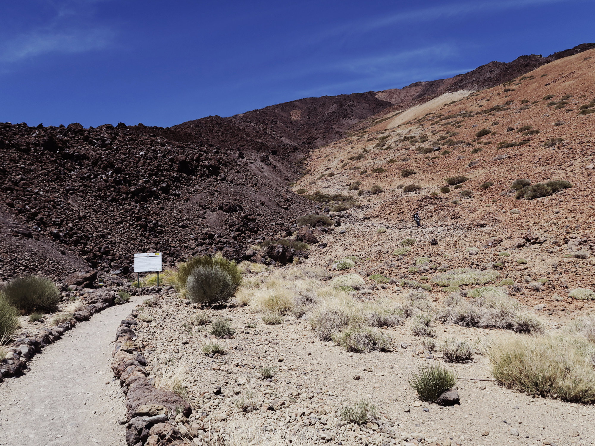 Start des steilen Aufstiegs auf den Teide Gipfel in Teneriffa