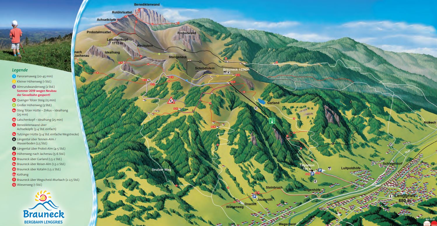Brauneck Bergbahn Wanderplan