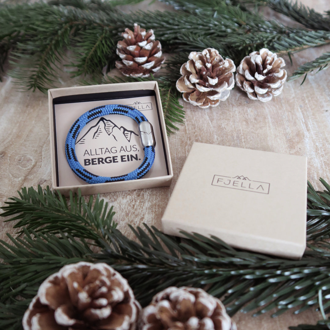 Bergseil Armband Steinbock Einfachseil Weihnachten Flatlay blank