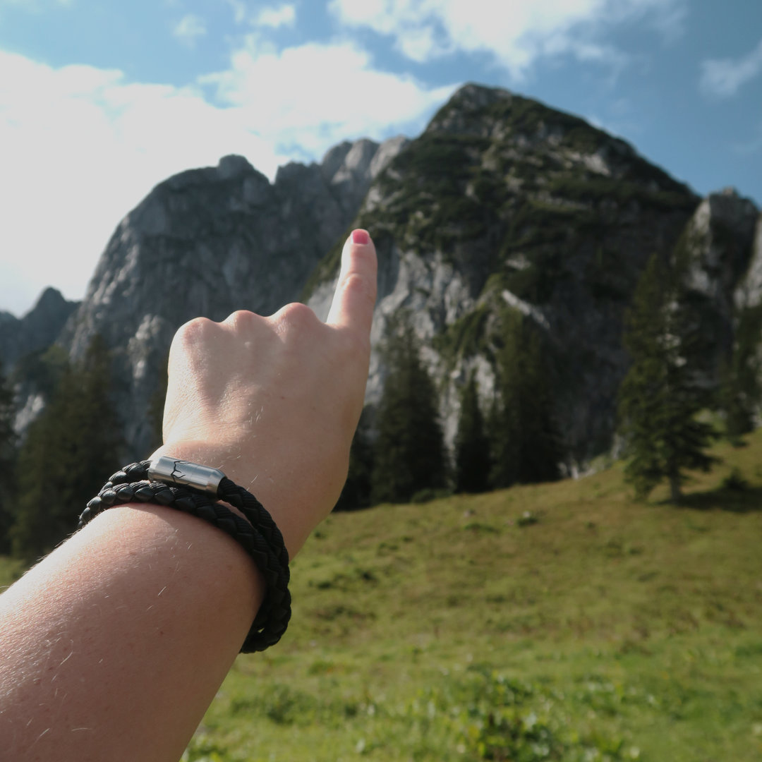 Bergseil Armband Doppelseil Leder Wanderfalke Model (3) Bergseil Armband Doppelseil Leder Wanderfalke Model