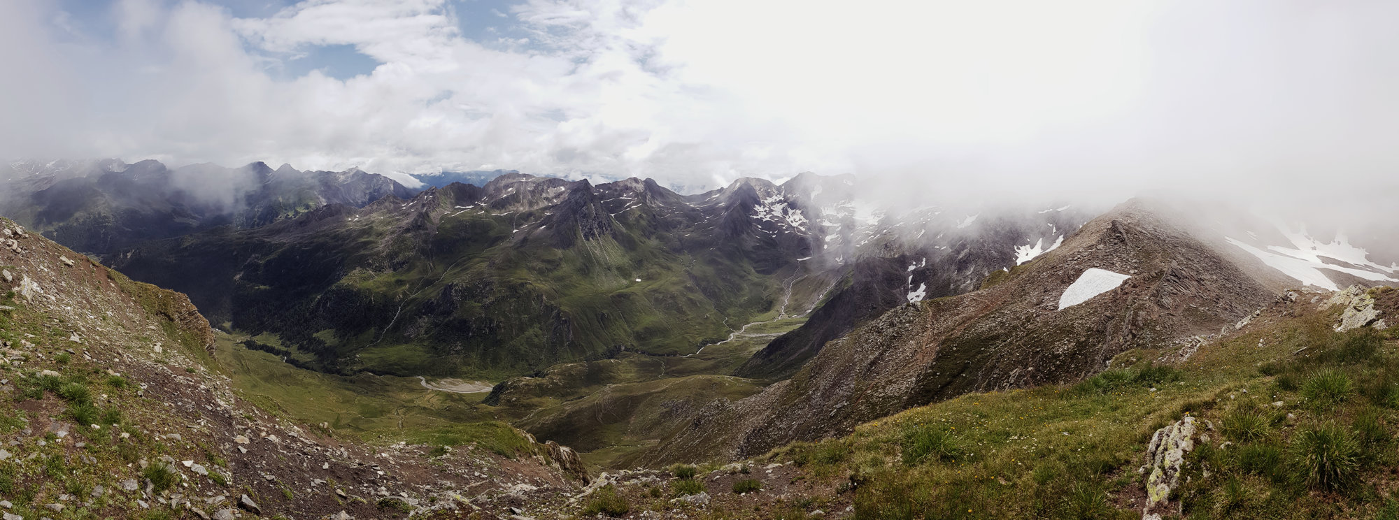 Panorama Königsjoch, Wanderung Königsjoch, Obergurgl nach Südtirol, Bergwandern Ötztal, Wandertour Ötztal, Stubaier Alpen, Tirol