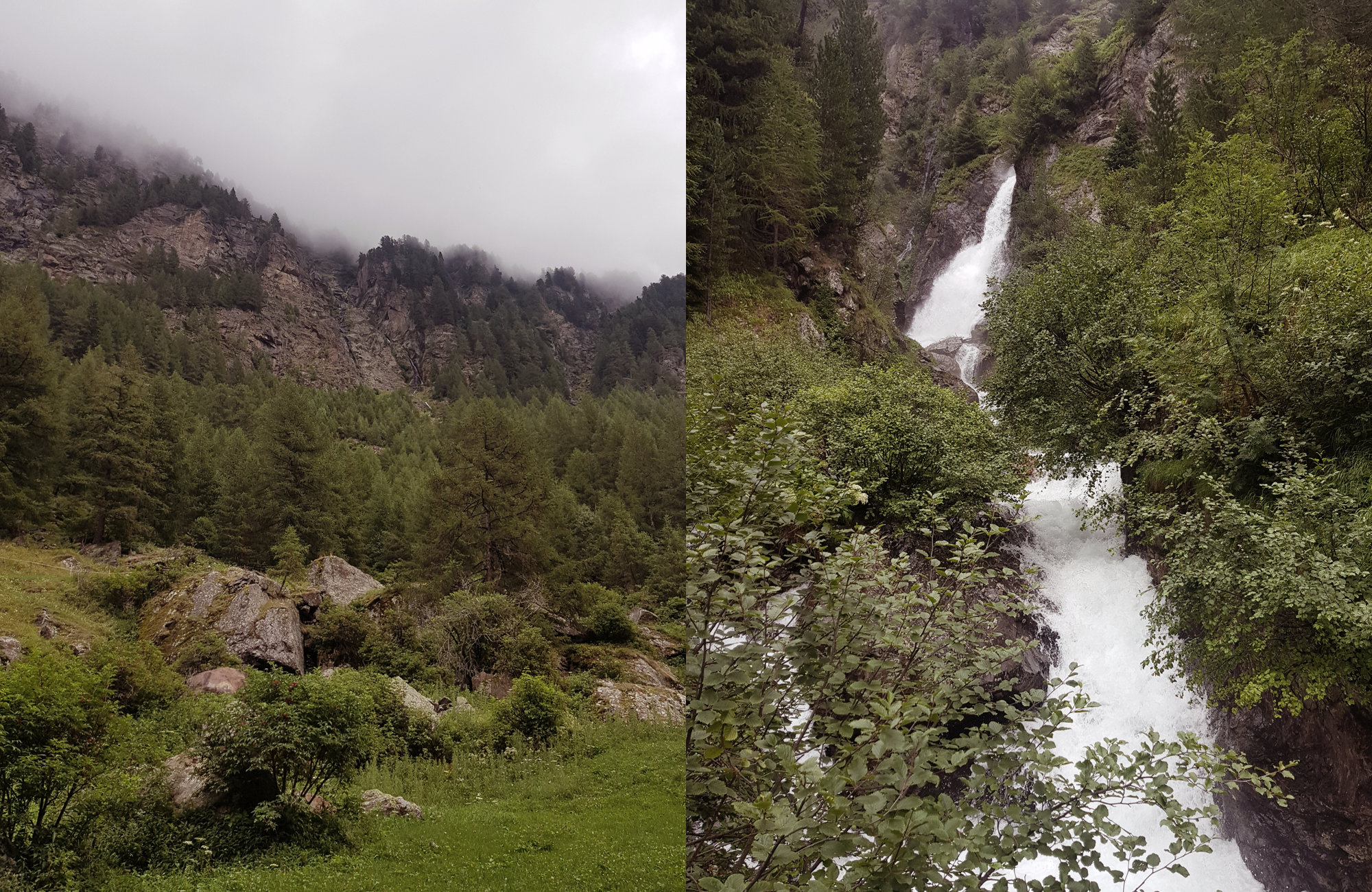Kühtrein Schlucht, Wandern Ötztaler Urweg, Wandern im Ötztal, Trekking im Ötztal, Ötztaler Alpen, Tirol, Genusswanderung, Regenwanderung
