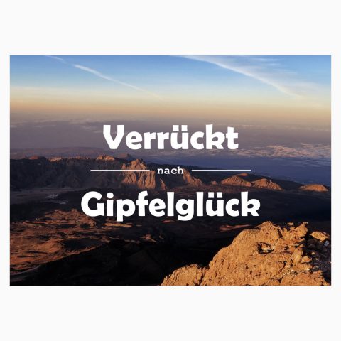 Verrückt nach Gipfelglück Postkarte