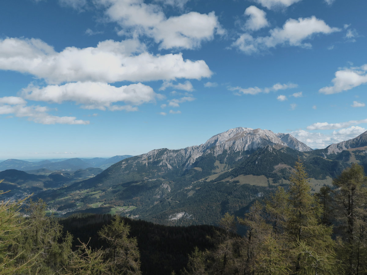 Blick zum Hohen Göll vom Mooslahnerkopf