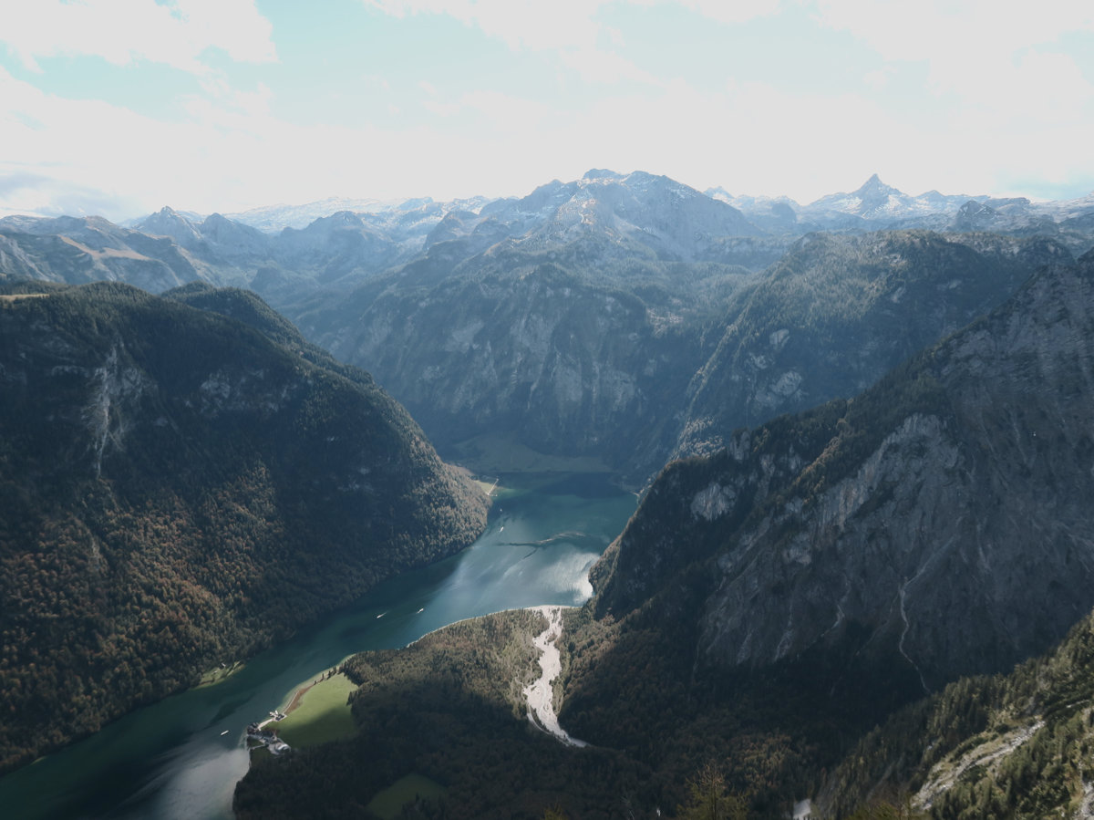 Blick auf den Königssee vom Gipfel des Mooslahnerkopfes